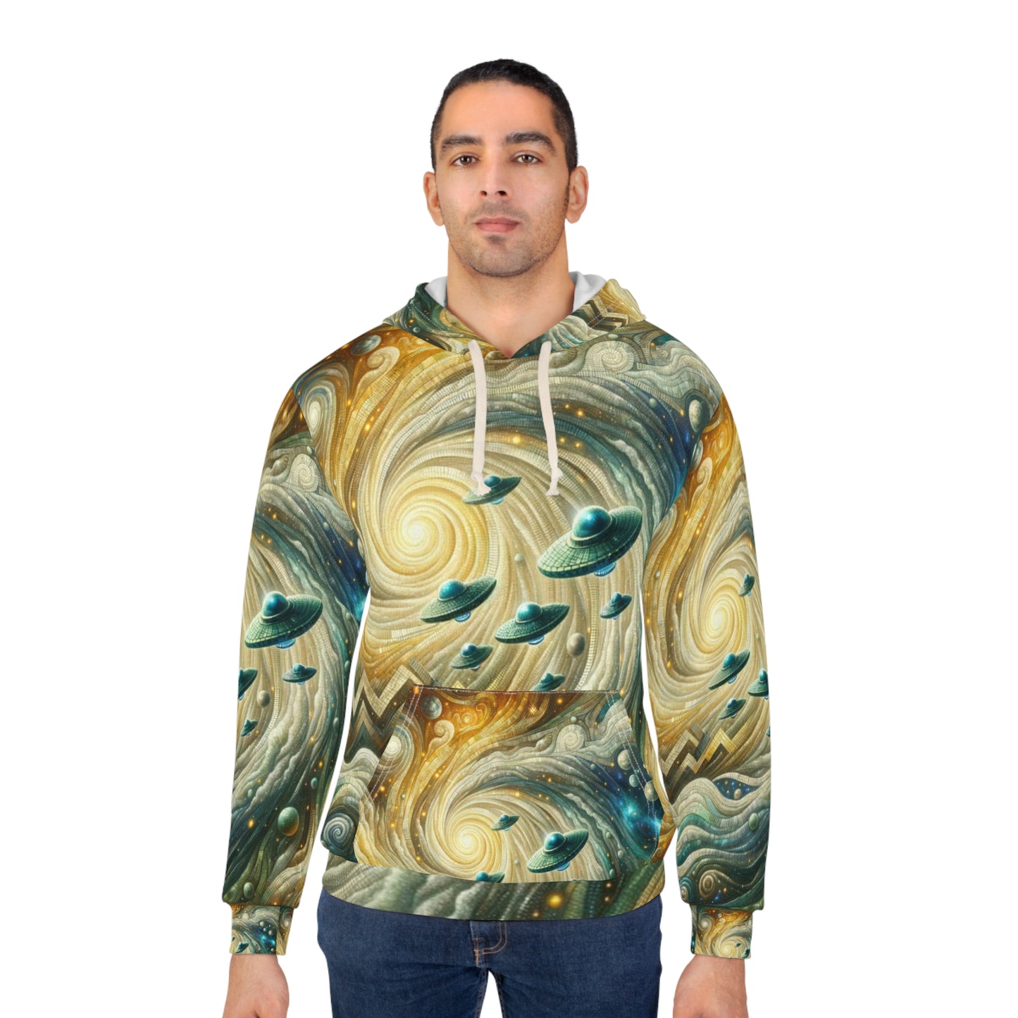 Turquoise UFO Fleet Unisex Pullover Hoodie