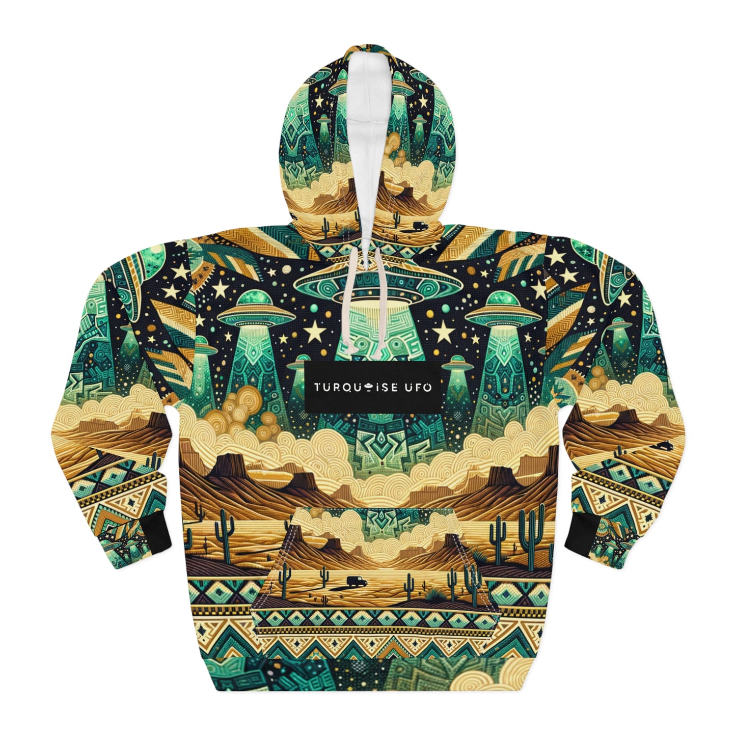 Turquoise UFO Southwestern Hoodie