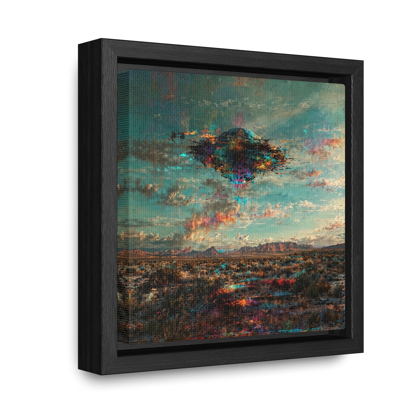 Canvas Print Southwestern Spectral Turquoise UFO Fine Art