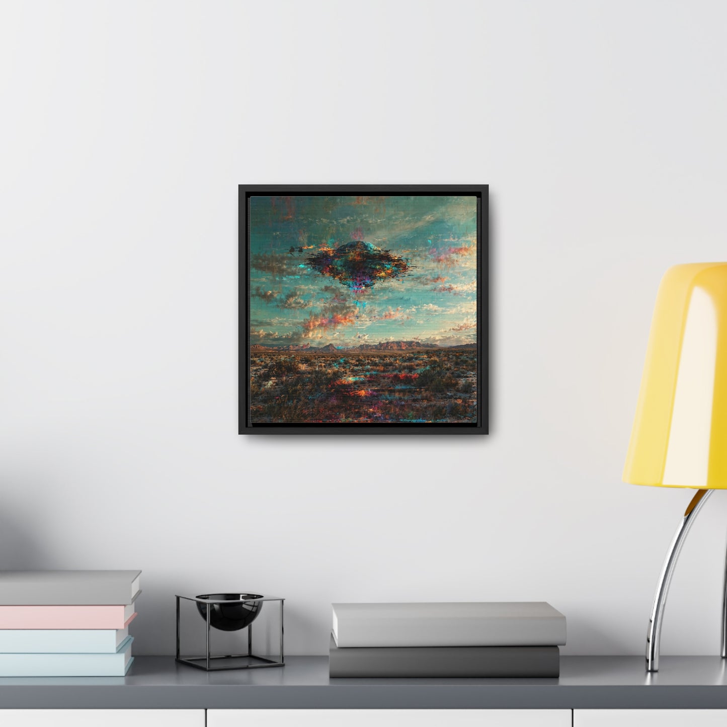 Canvas Print Southwestern Spectral Turquoise UFO Fine Art