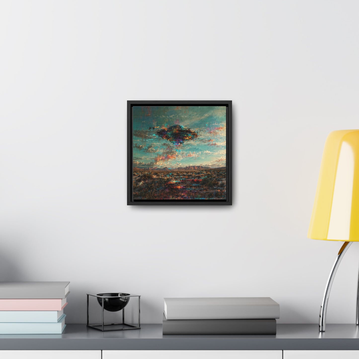 Canvas Print Southwestern Spectral Turquoise UFO Fine Art