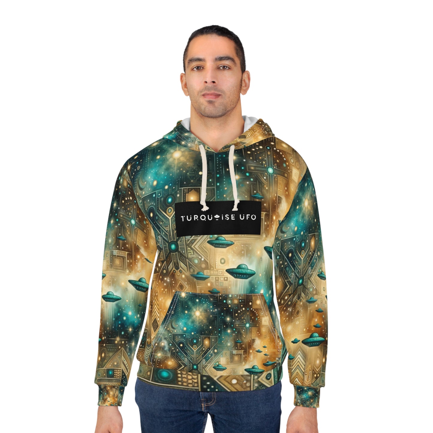 Cosmic Turquoise UFO Hoodie