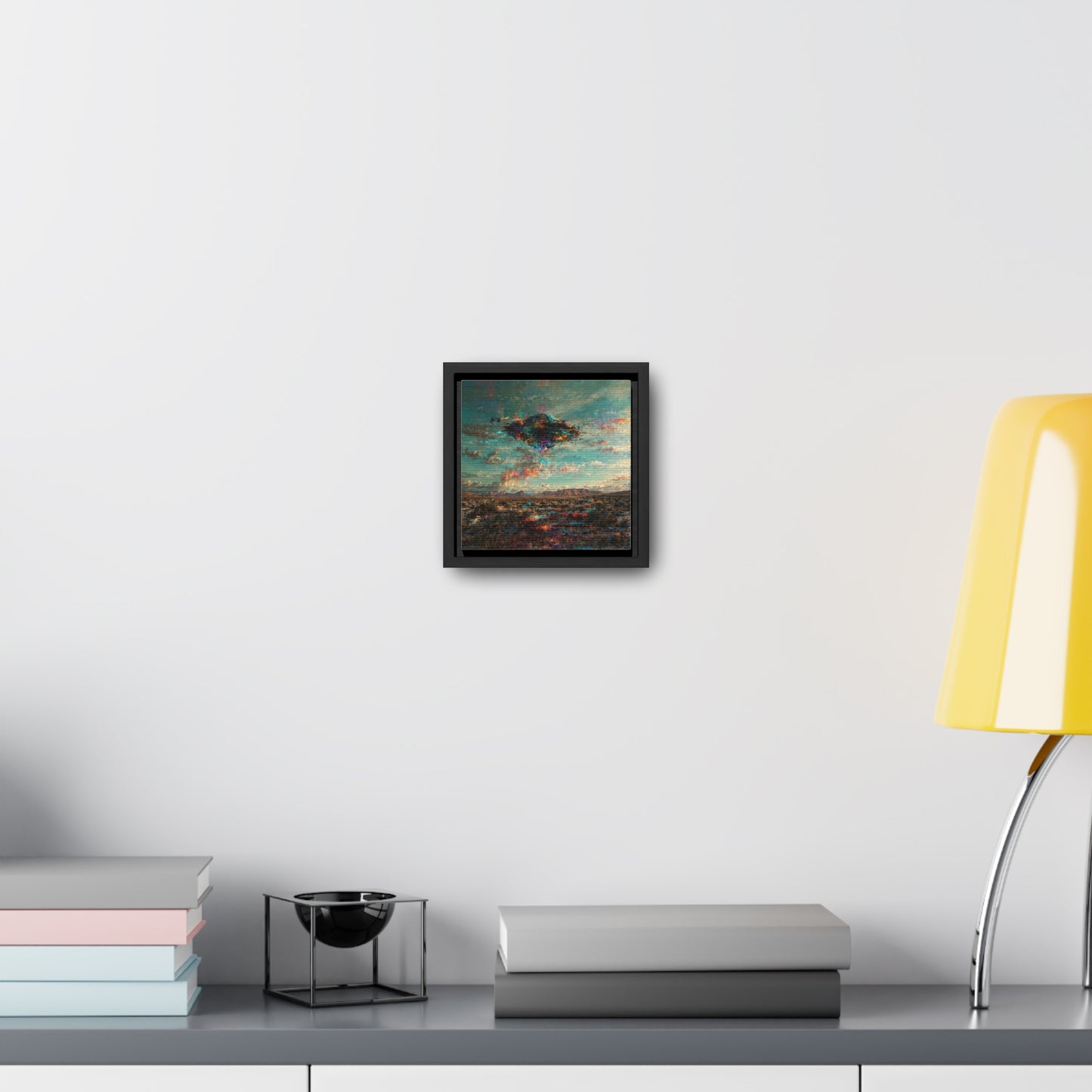 Canvas Print Southwestern Spectral Turquoise UFO Fine Art
