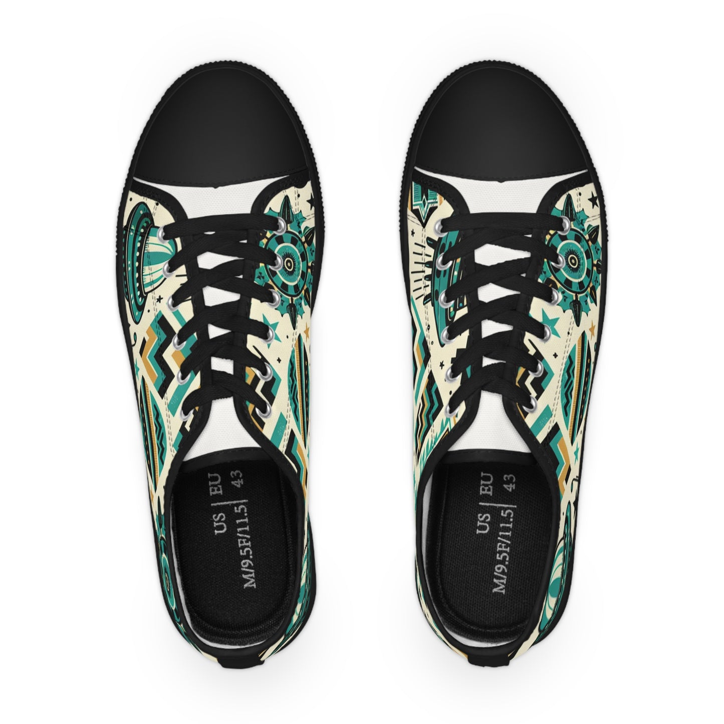 Turquoise UFO - Men's Lowtop Sneakers