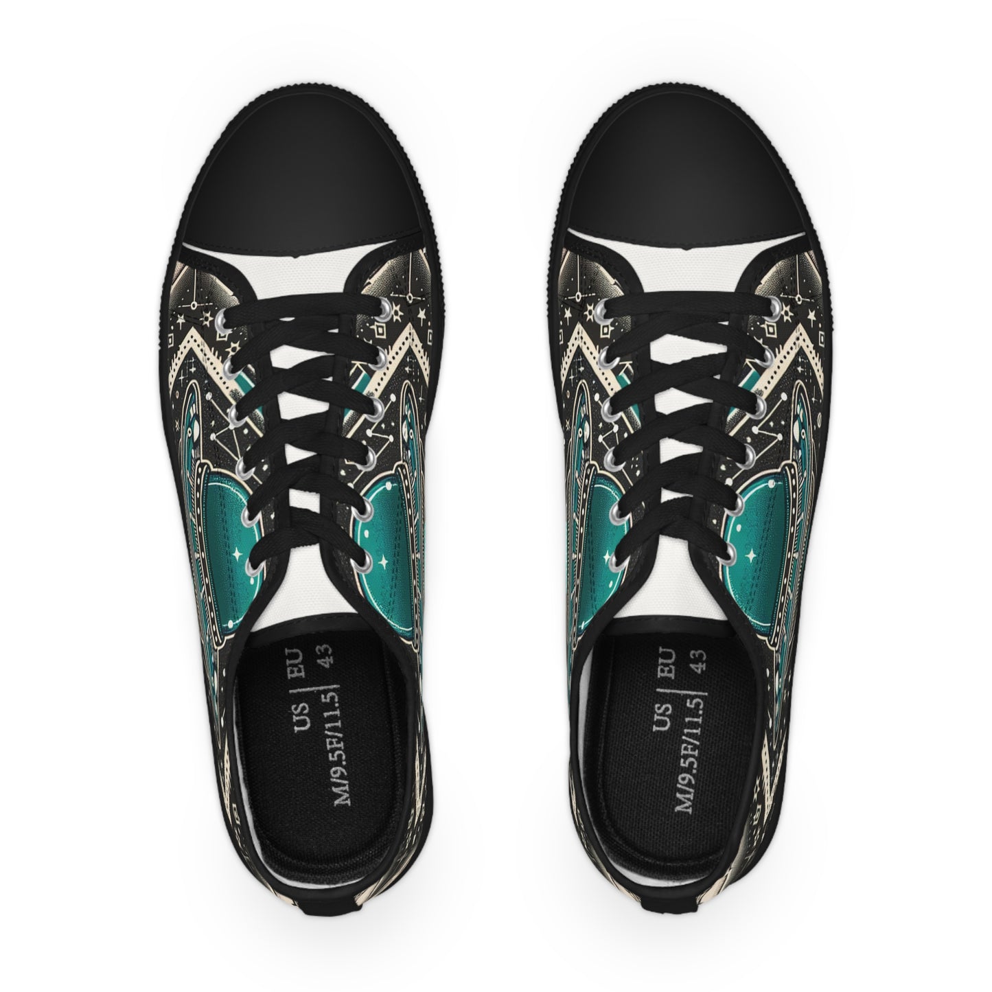 Turquoise Gallaxian - Men's Lowtop Sneakers
