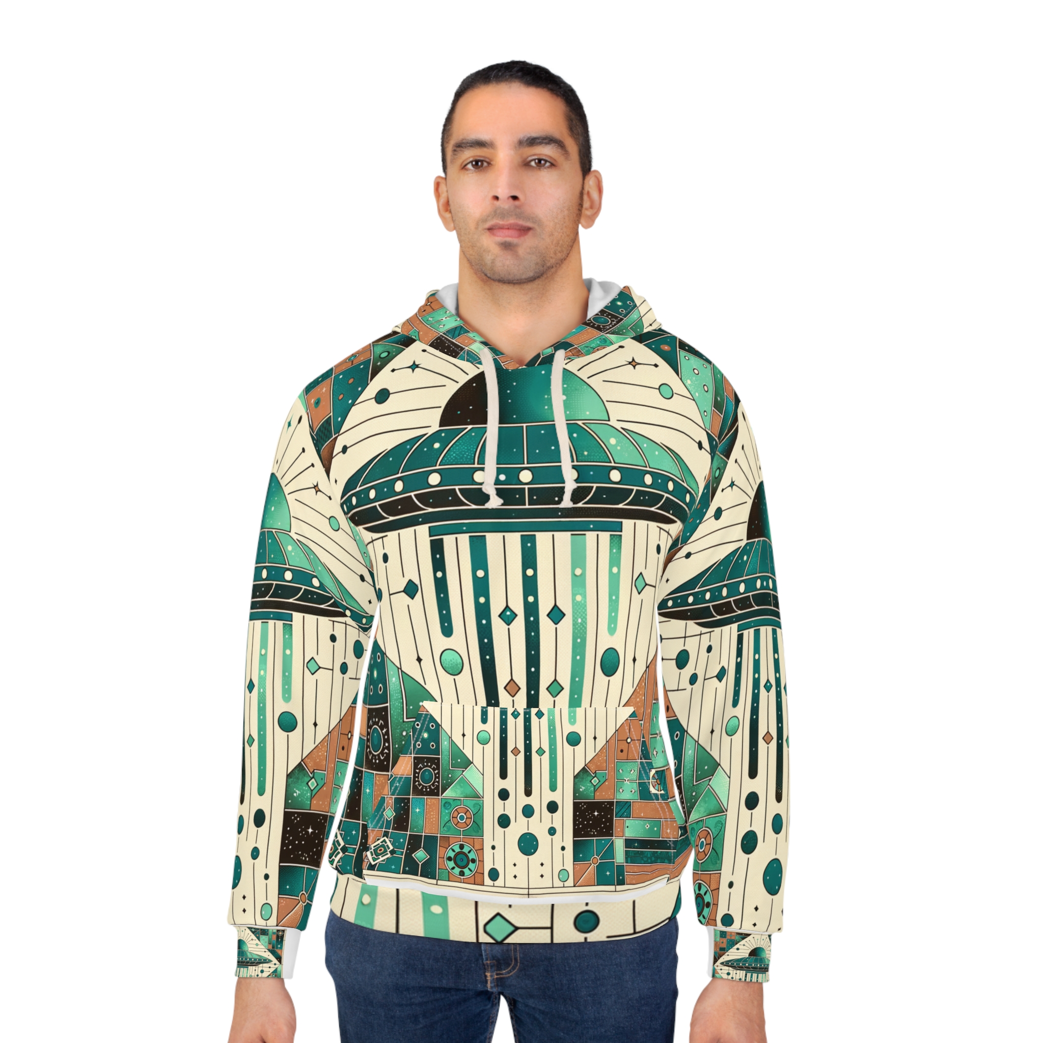 Galactic Voyager UFO Hoodie — Ivory Ray - Image 4