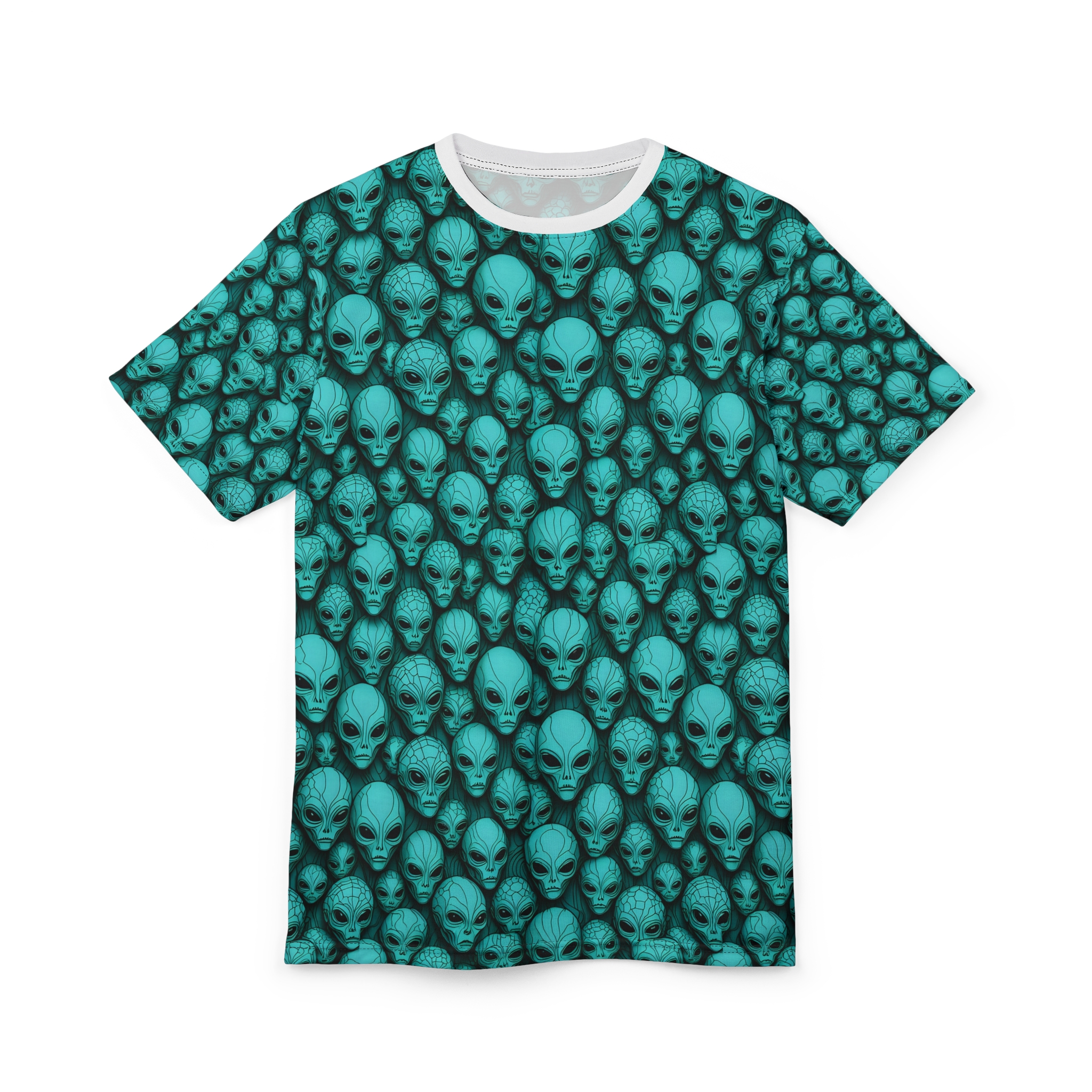 Unisex Alien Pattern Tee - Unique Sci-Fi Graphic T-Shirt for Extraterrestrial Enthusiasts - Image 7