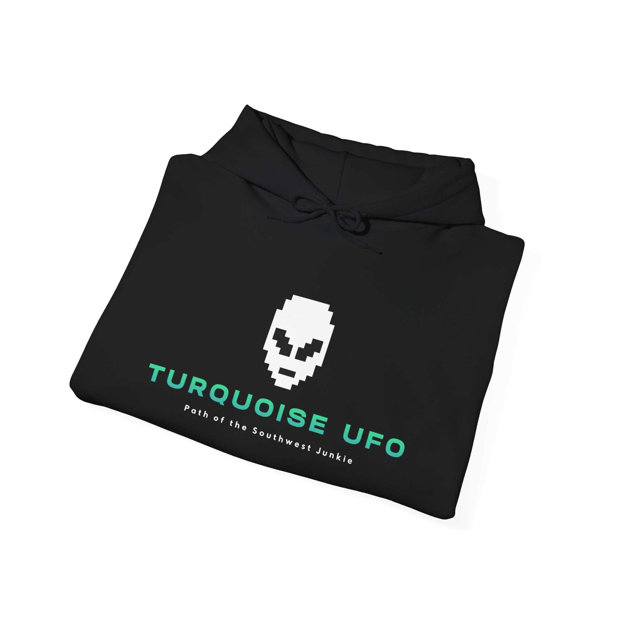 Turquoise UFO Unisex Heavy Blend™ Hooded Sweatshirt - Image 4