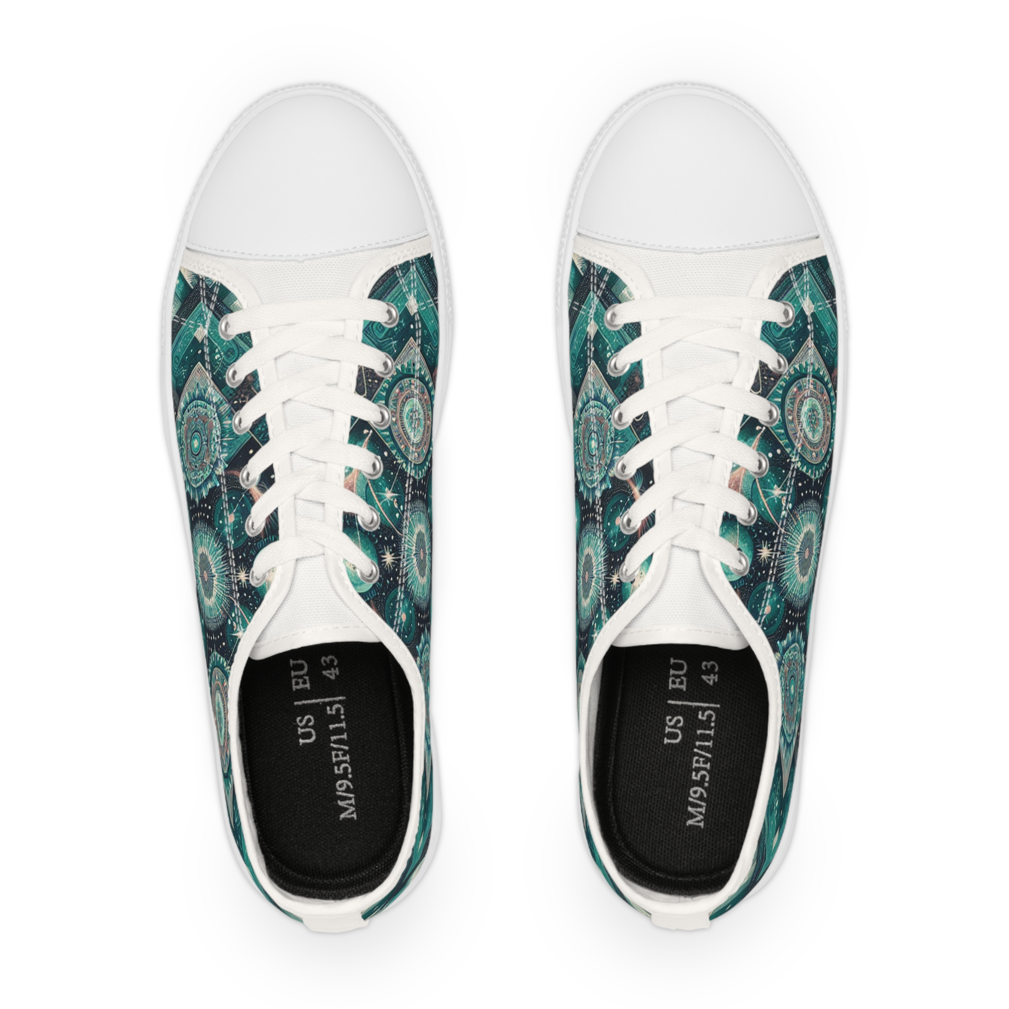 Turquois Nebulite - Men's Lowtop Sneakers - Image 2