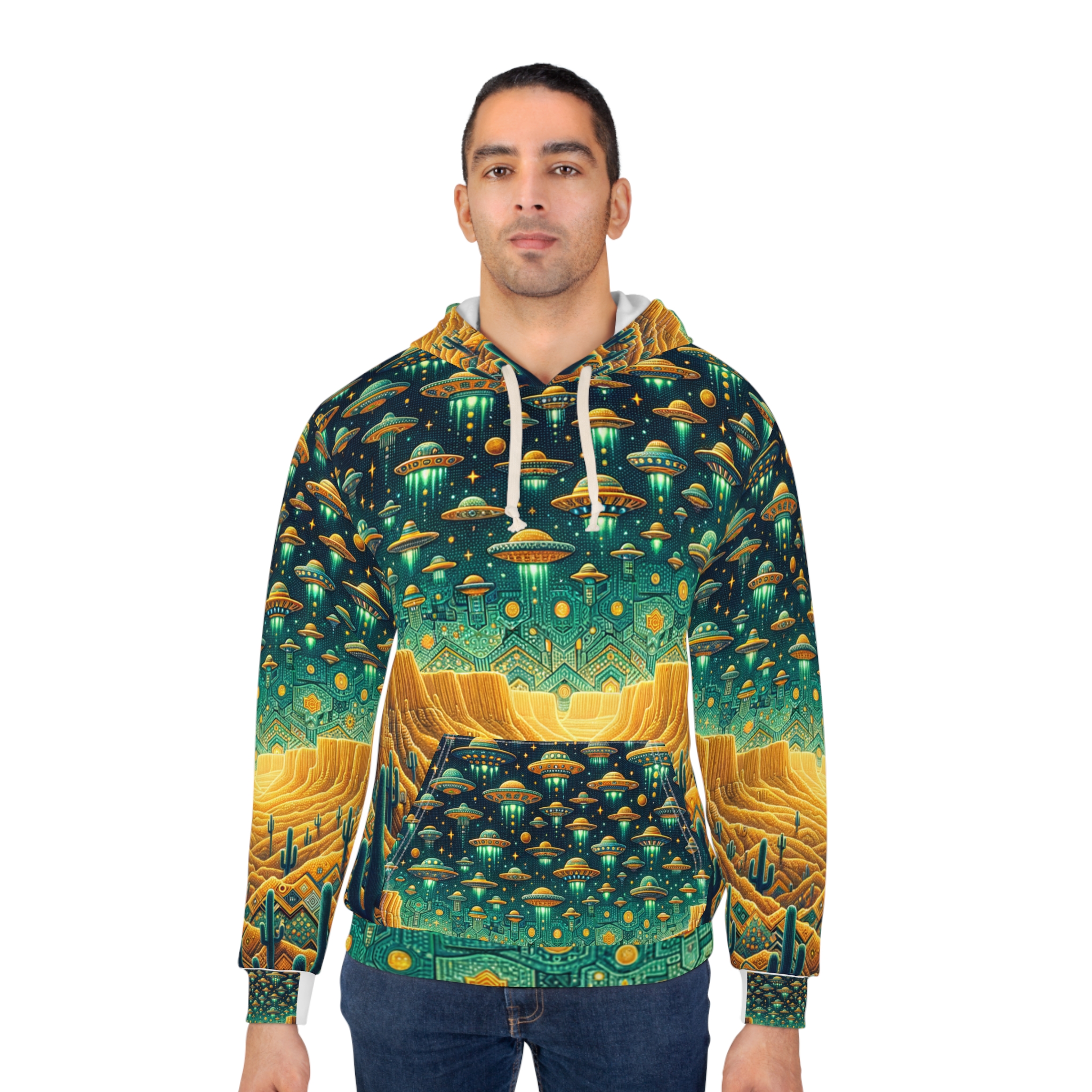 Desert Landscape UFO Hoodie - Image 4