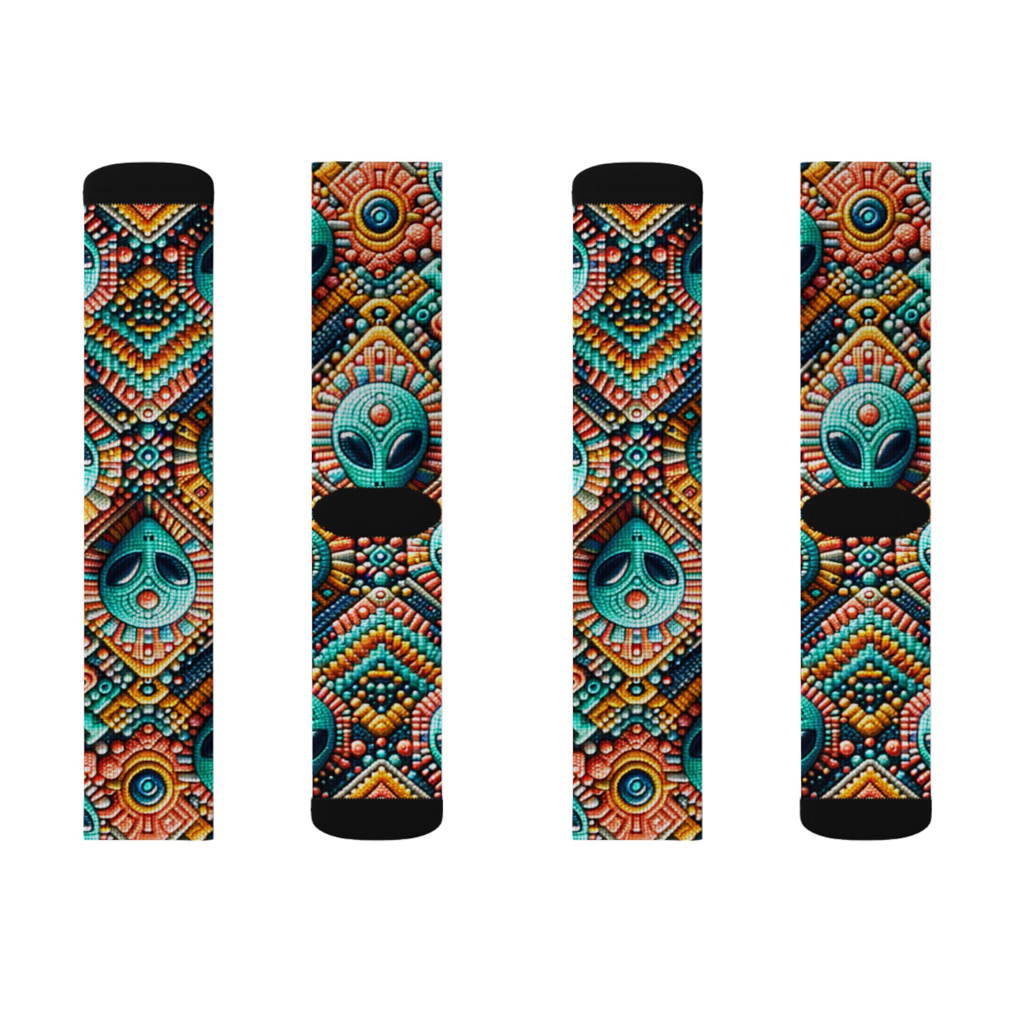 Zara Starling Socks — Coral Mosaic - Image 2