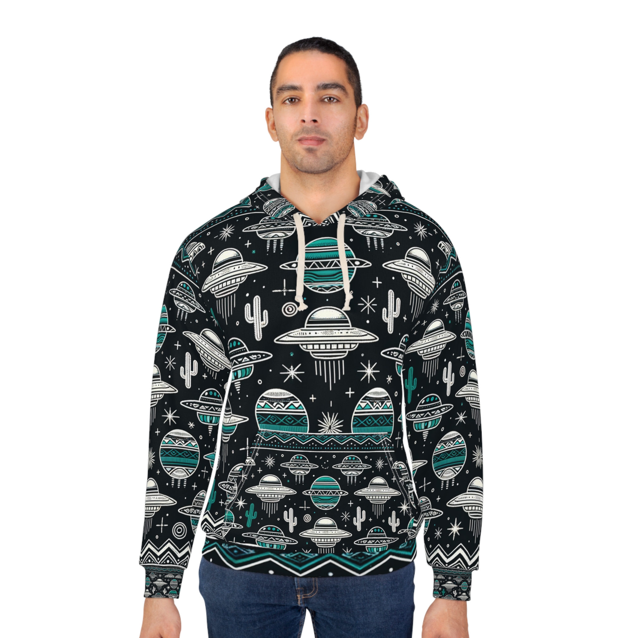 Cosmic Conversations: Telepathic Transmitter Device Hoodie - Image 4