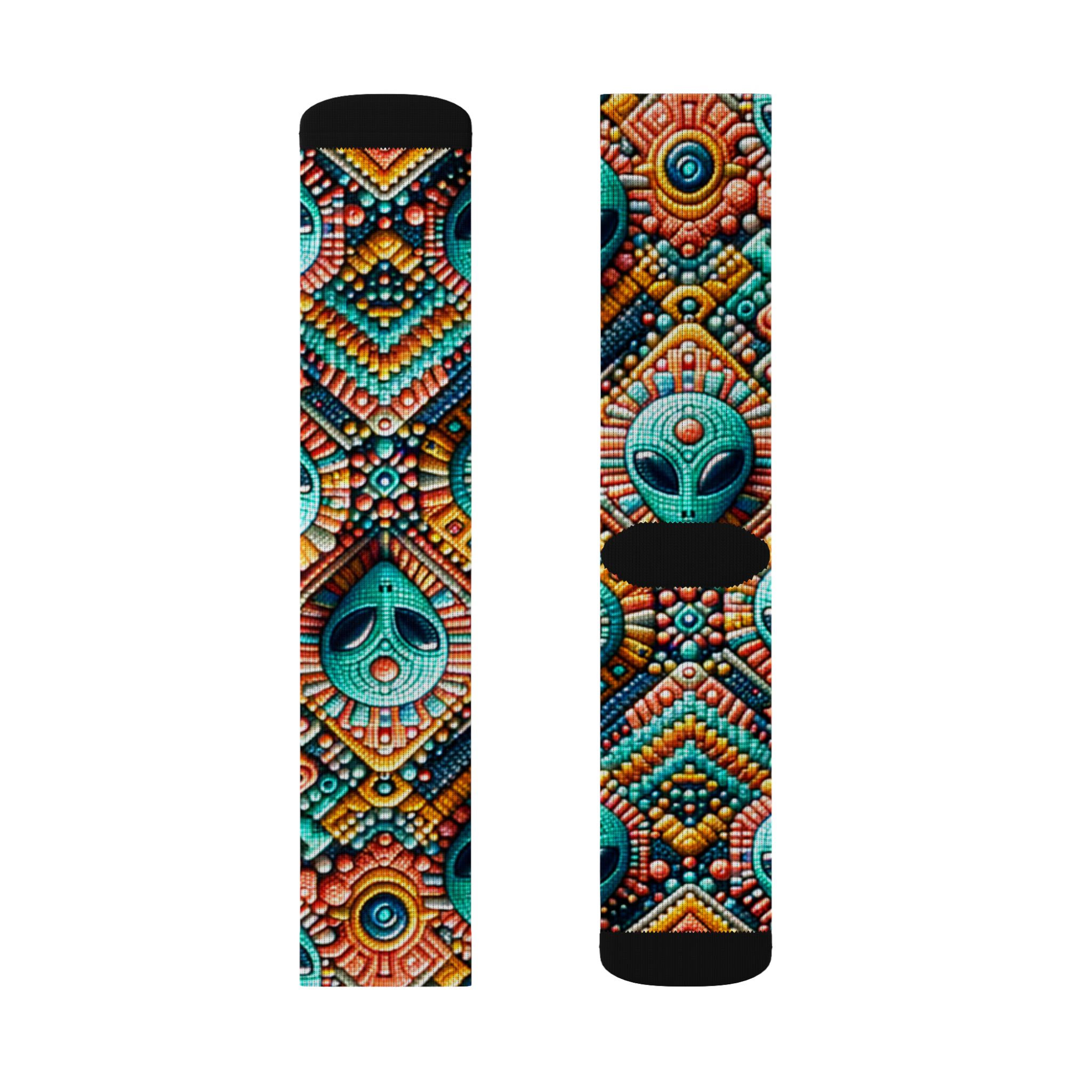 Zara Starling Socks — Coral Mosaic - Image 4