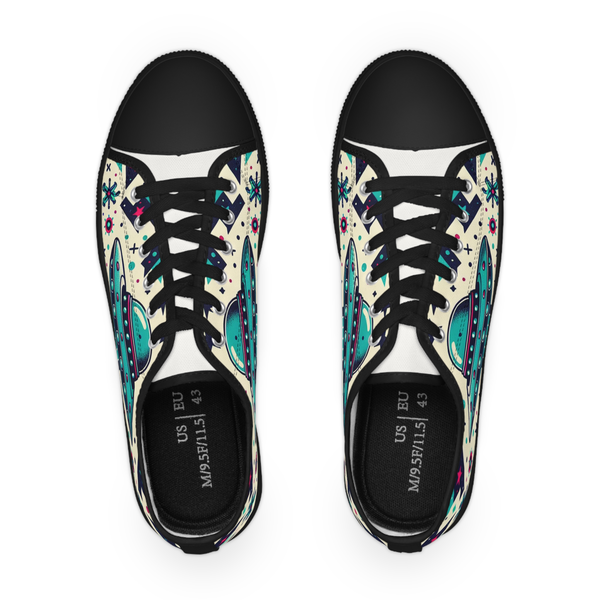 Turq Xenolite Sneakers — Folk Doodle - Image 6