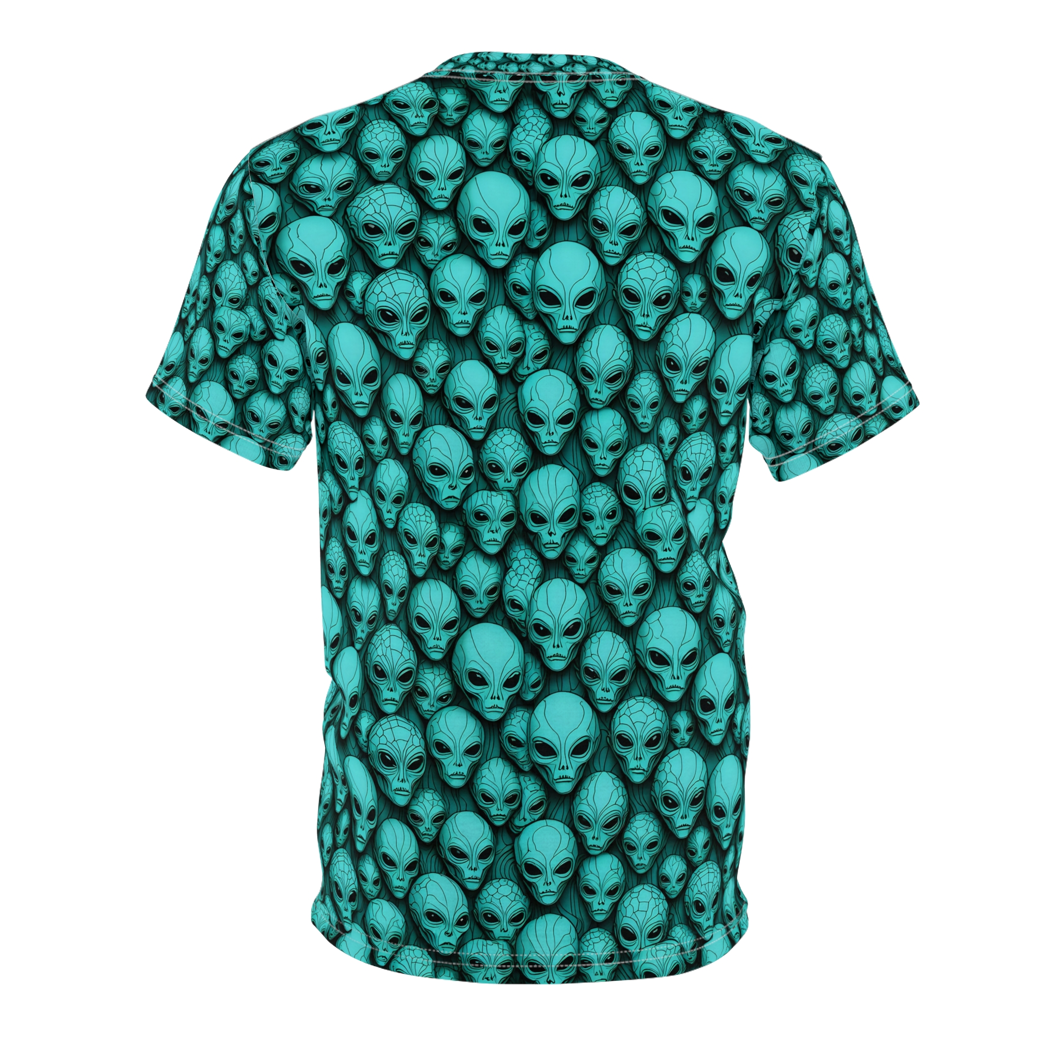 Unisex Alien Pattern Tee - Unique Sci-Fi Graphic T-Shirt for Extraterrestrial Enthusiasts - Image 3