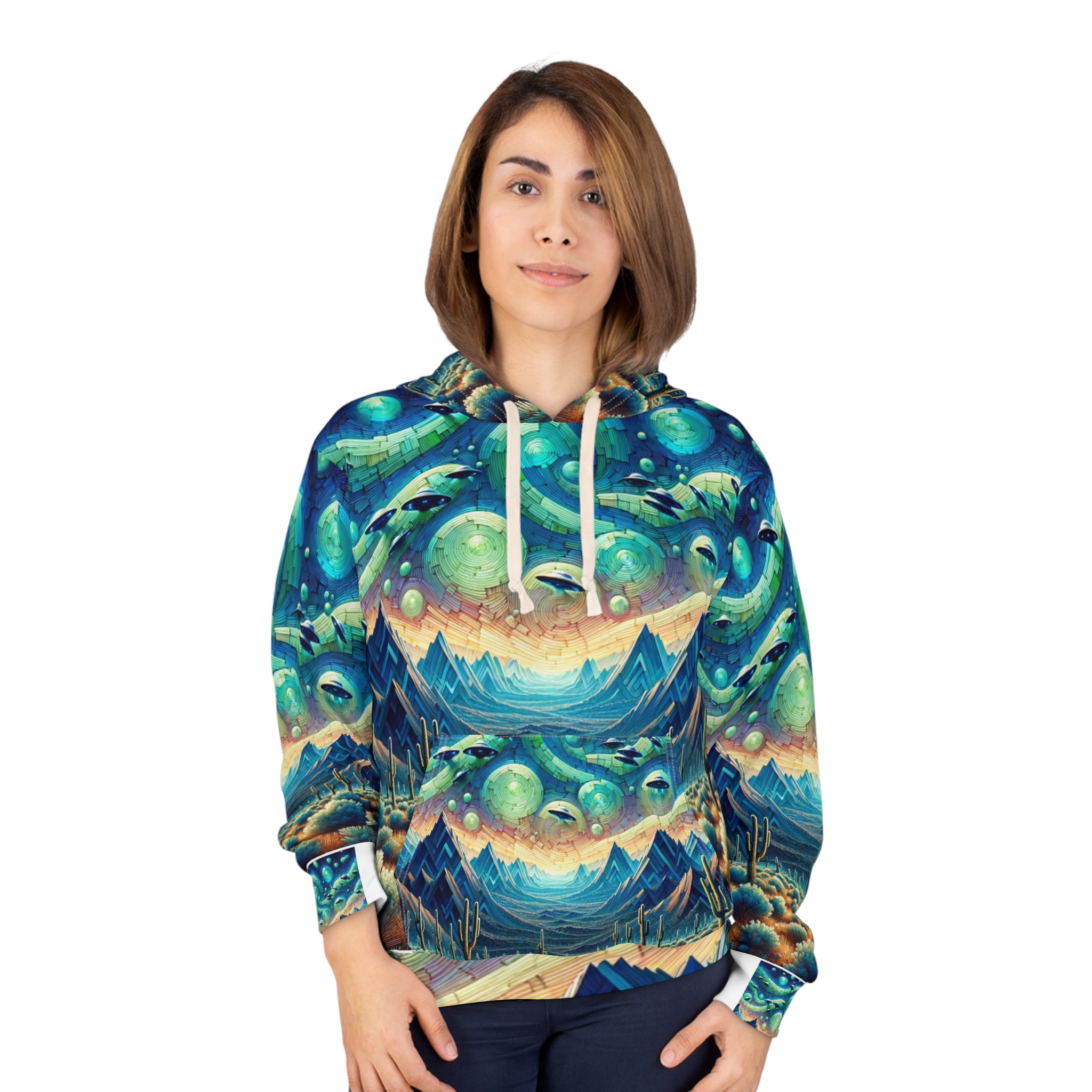 Turquoise UFO Hoodie — Blue Valley - Image 3