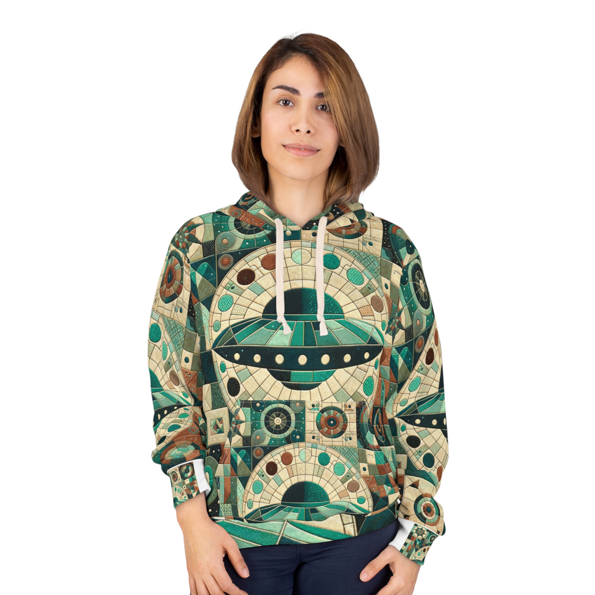Galactic Voyager UFO Hoodie - Unisex Pullover - Image 3