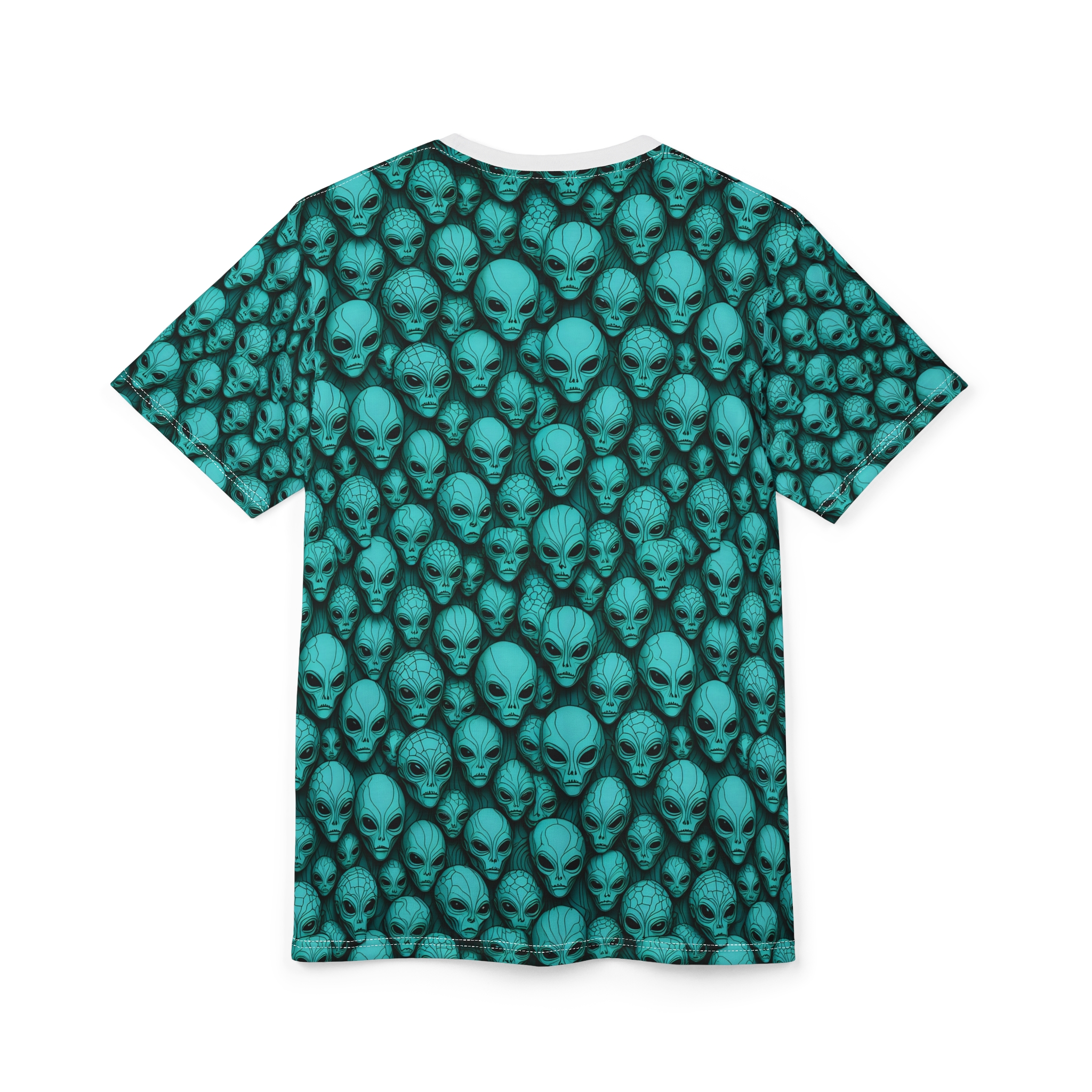 Unisex Alien Pattern Tee - Unique Sci-Fi Graphic T-Shirt for Extraterrestrial Enthusiasts - Image 4