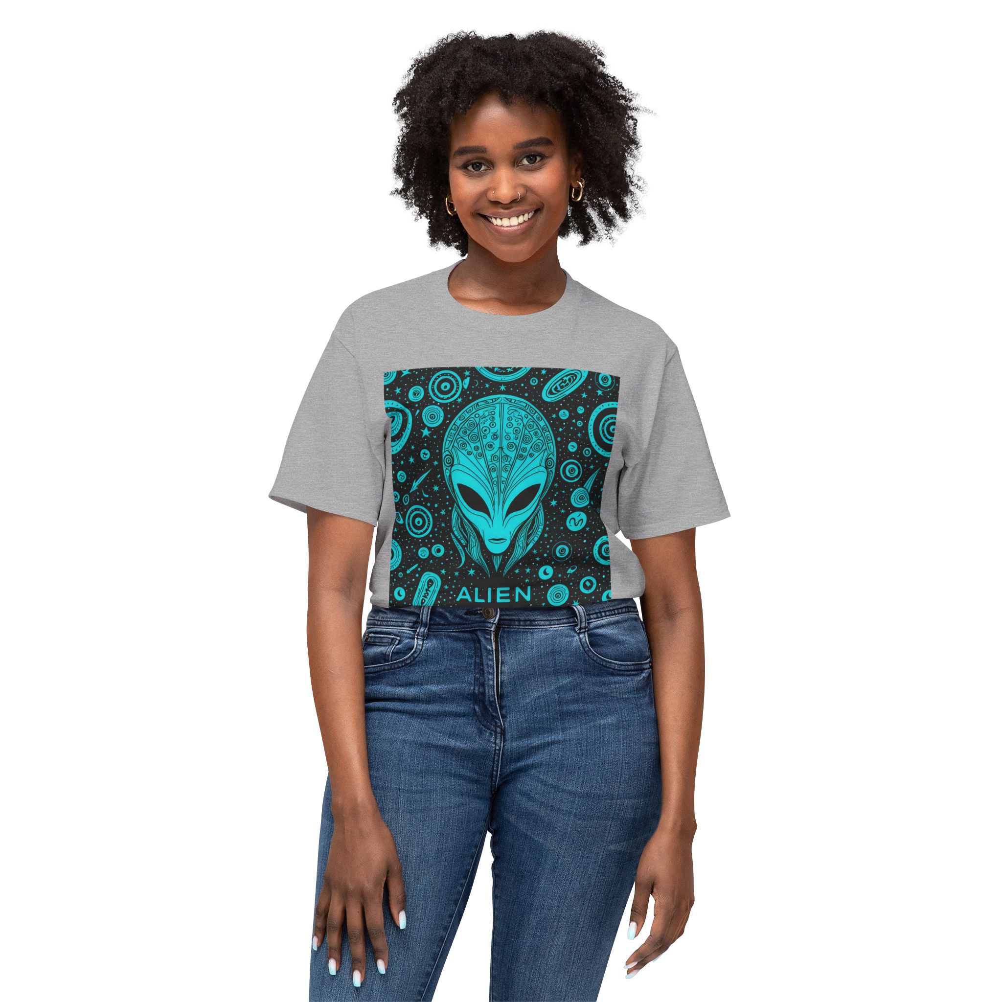 Alien Graphic Unisex T-Shirt - Cosmic Vibes for Space Enthusiasts - Image 3