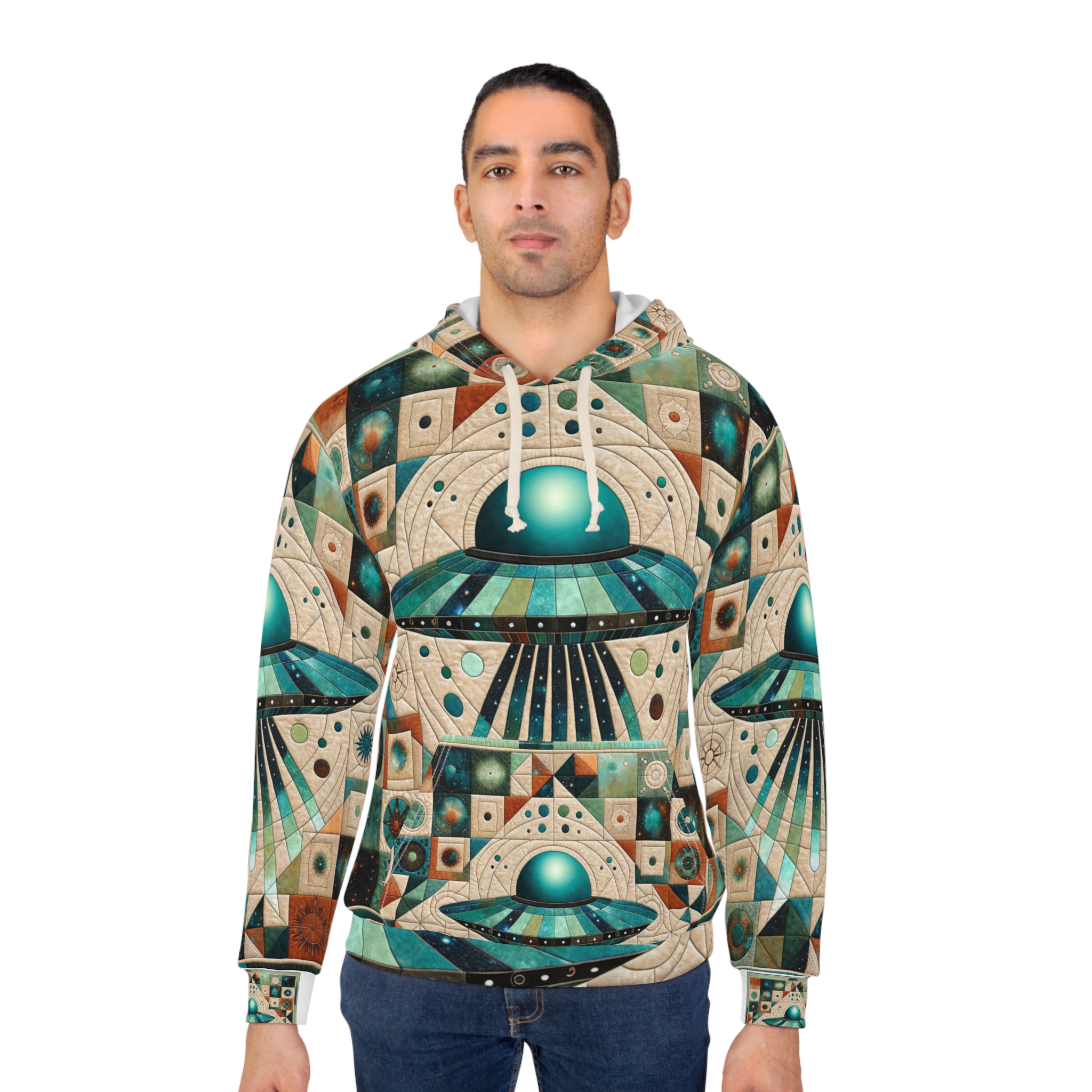 Galactic Voyager UFO Hoodie — Beam Mosaic - Image 4