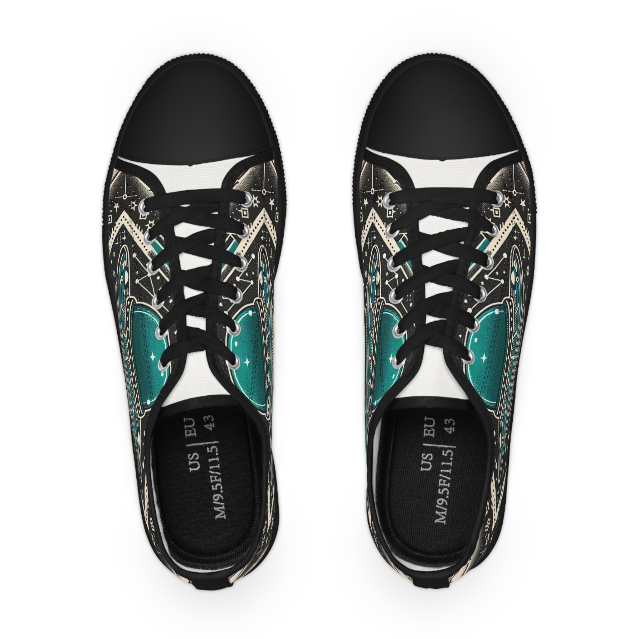 Turquoise Gallaxian - Men's Lowtop Sneakers - Image 6