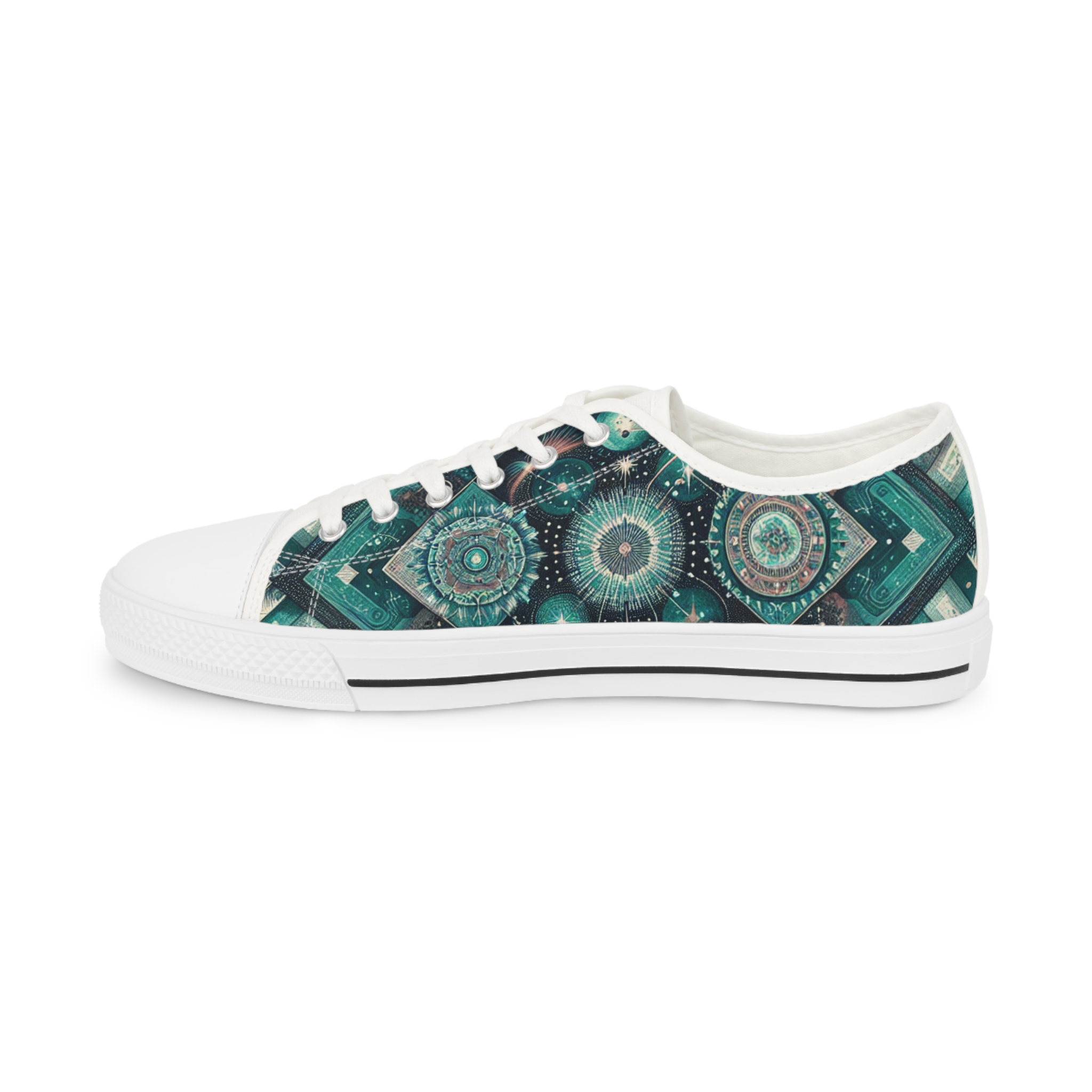 Turquois Nebulite - Men's Lowtop Sneakers - Image 4