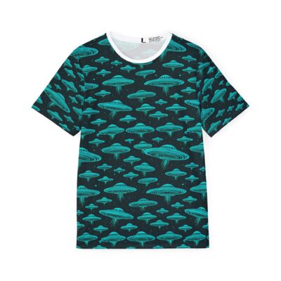 Men's UFO Print Sports Jersey - Perfect for Gamers and Sci-Fi Fans