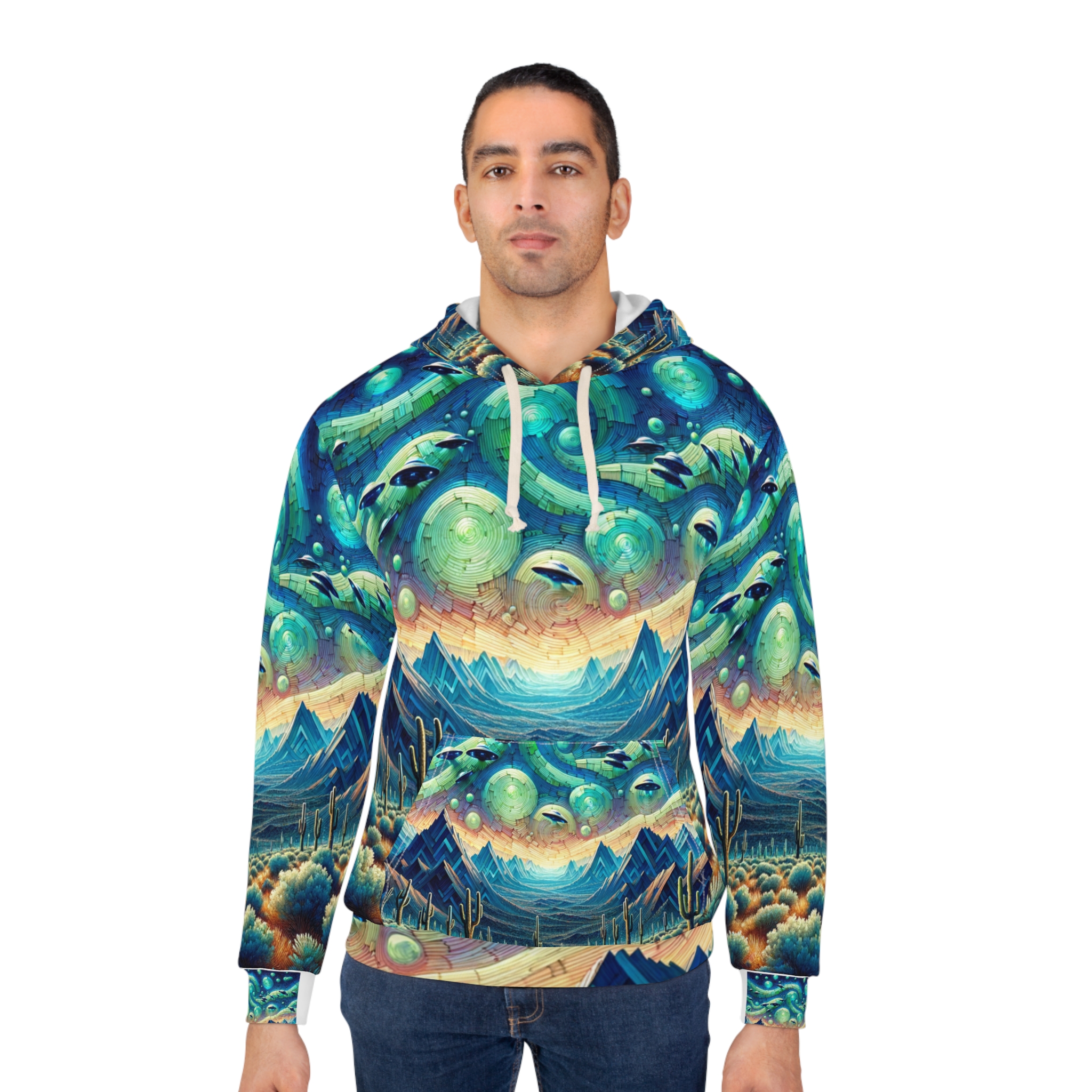 Turquoise UFO Hoodie — Blue Valley - Image 4