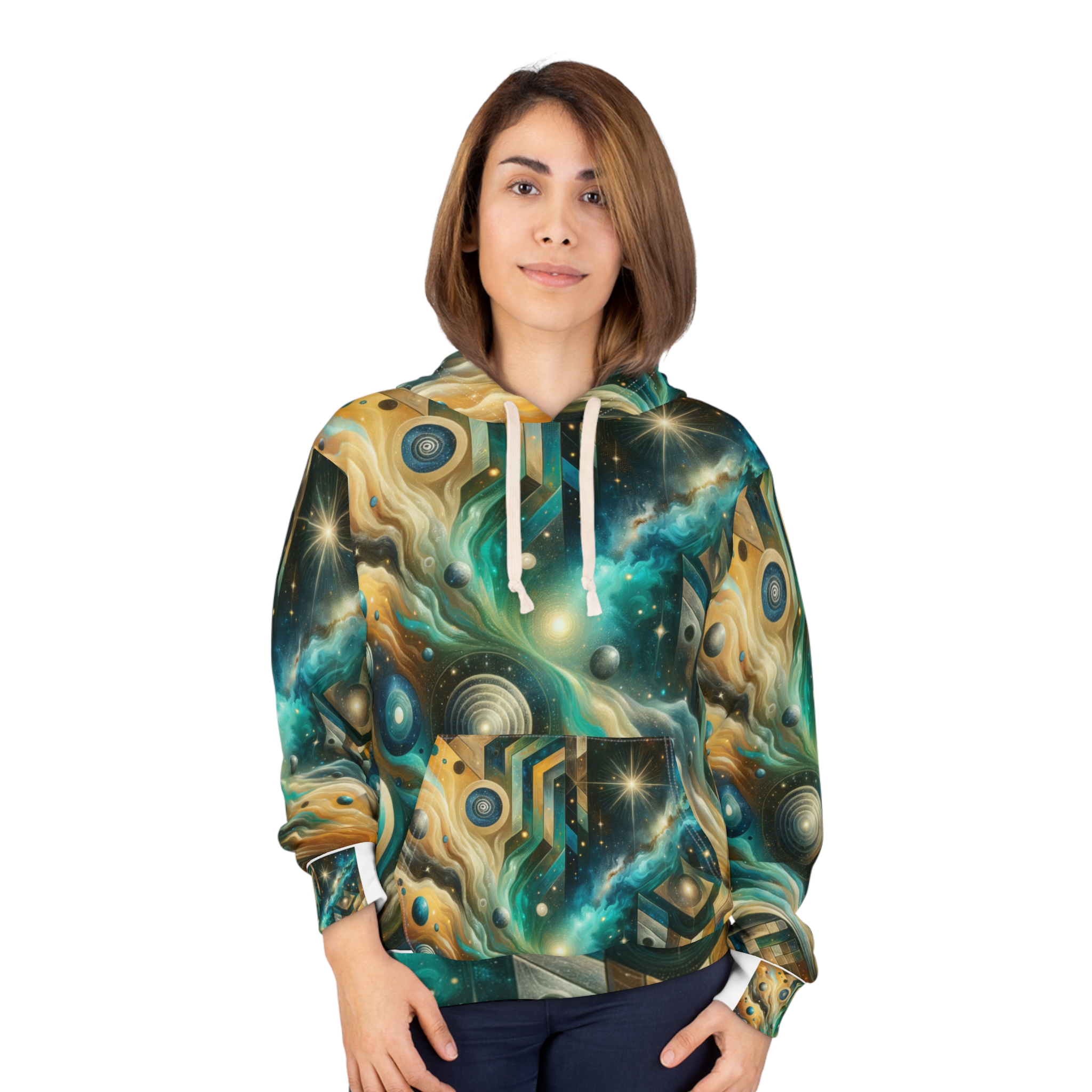 Turquoise UFO Hoodie — Agate Flow - Image 3
