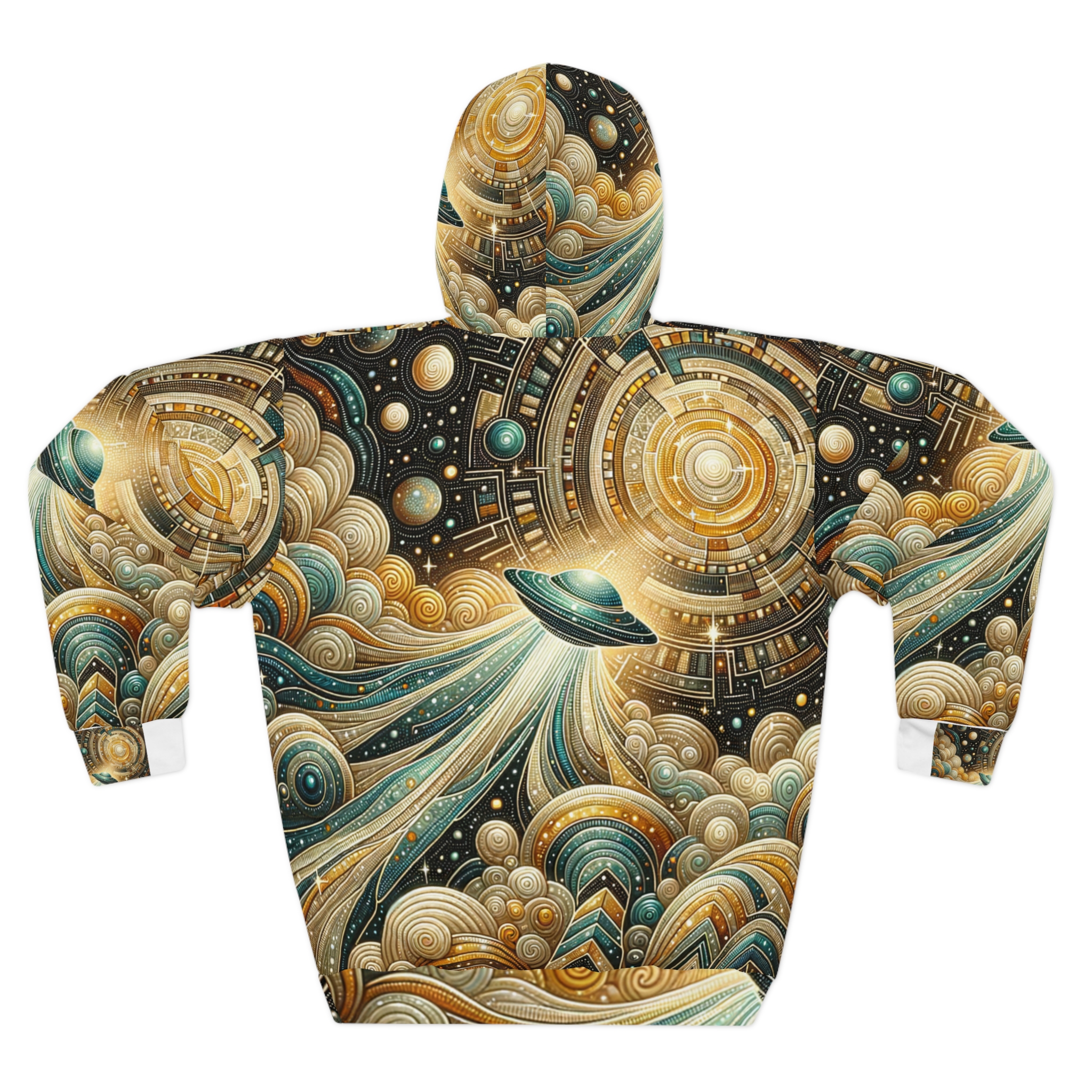 Cosmic Turquoise Quilt Hoodie - Image 2