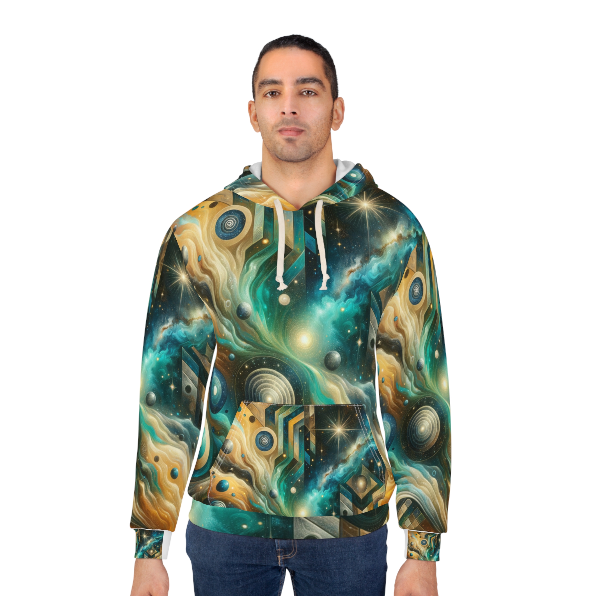 Turquoise UFO Hoodie — Agate Flow - Image 4