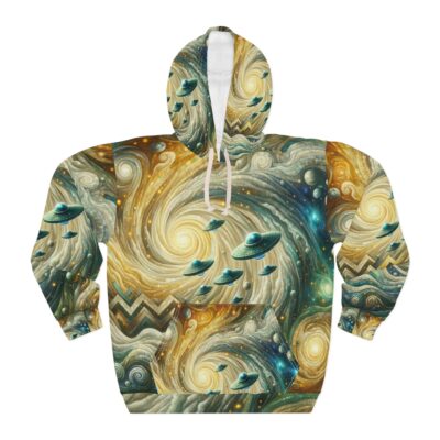 Turquoise UFO Fleet Unisex Pullover Hoodie