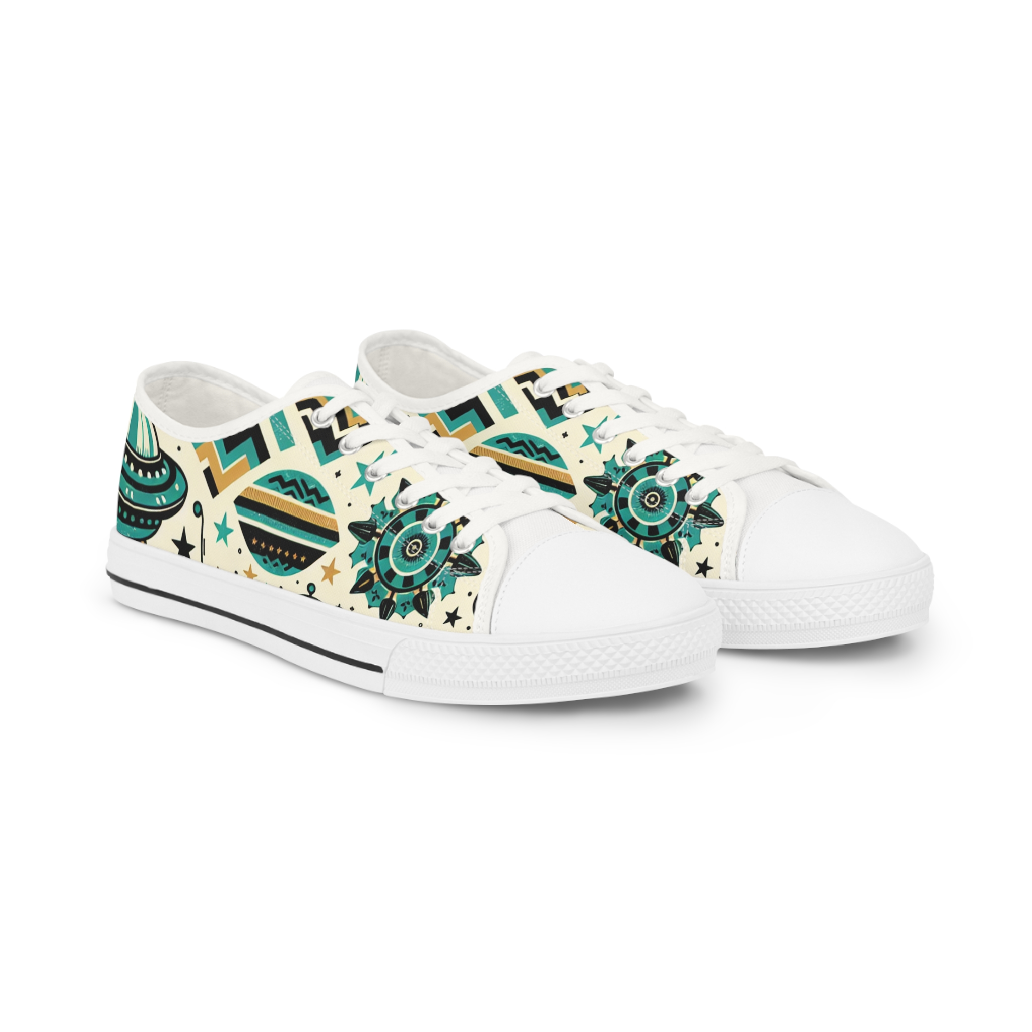 Turquoise UFO - Men's Lowtop Sneakers - Image 5