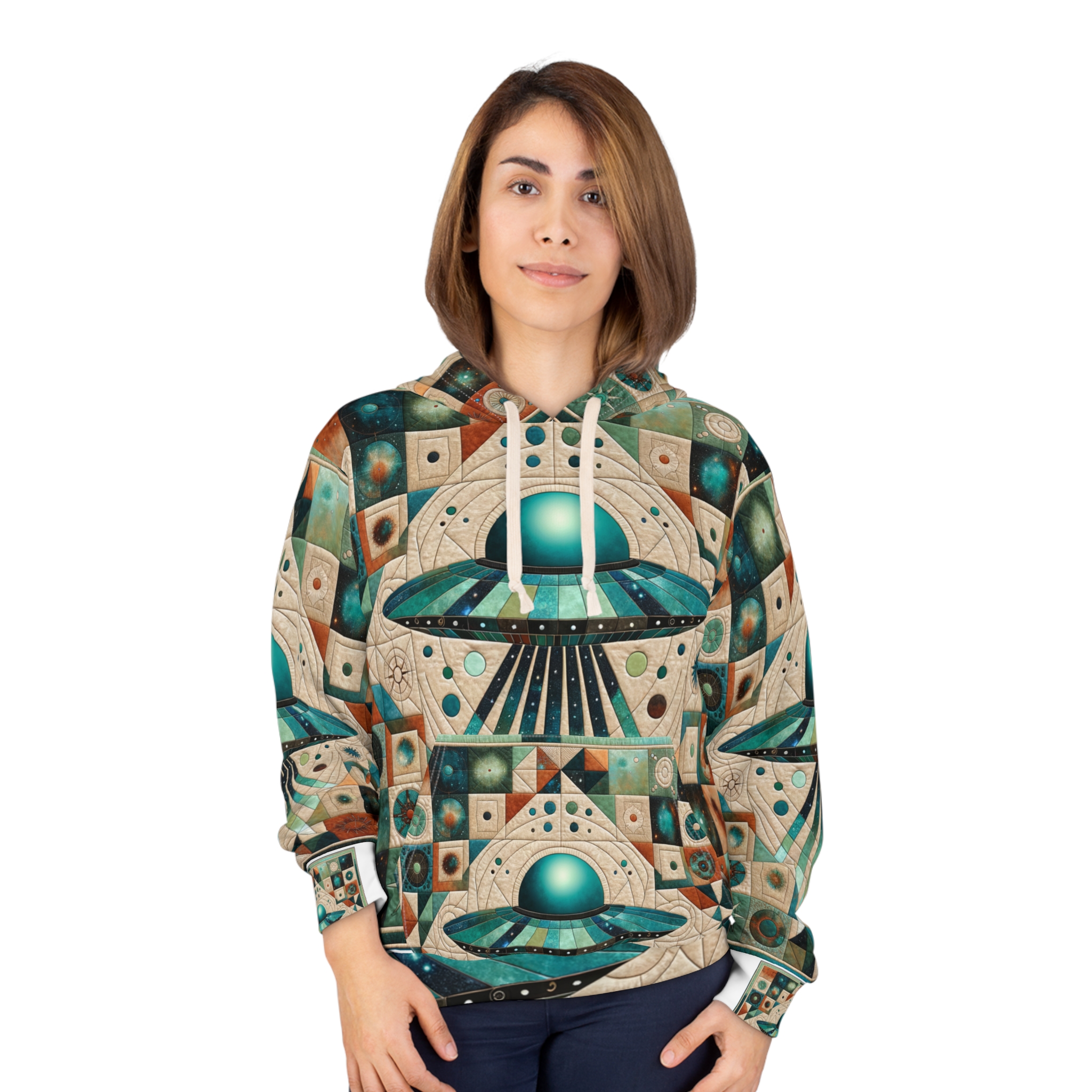 Galactic Voyager UFO Hoodie — Beam Mosaic - Image 3