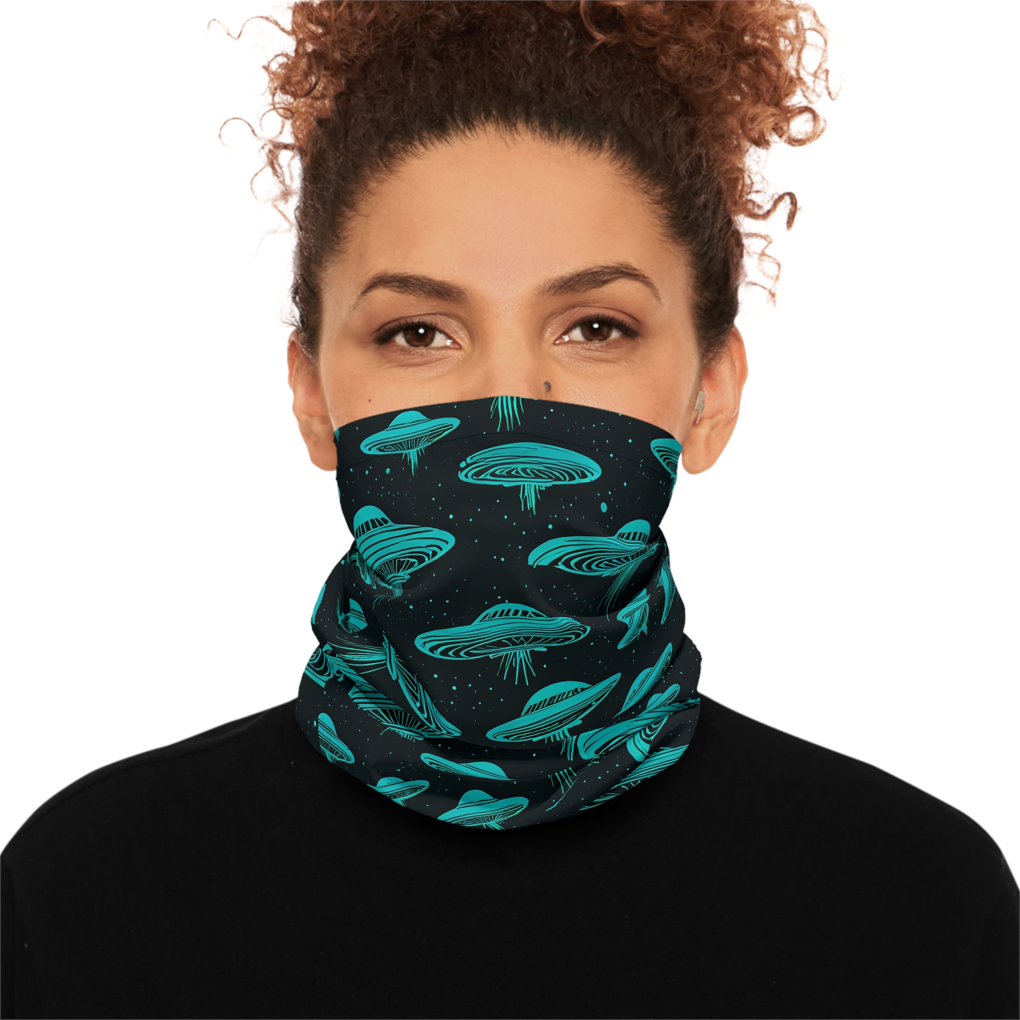 Alien Invasion Lightweight Neck Gaiter | Fun Space-Themed Accessory for Outdoor Adventures - Image 3