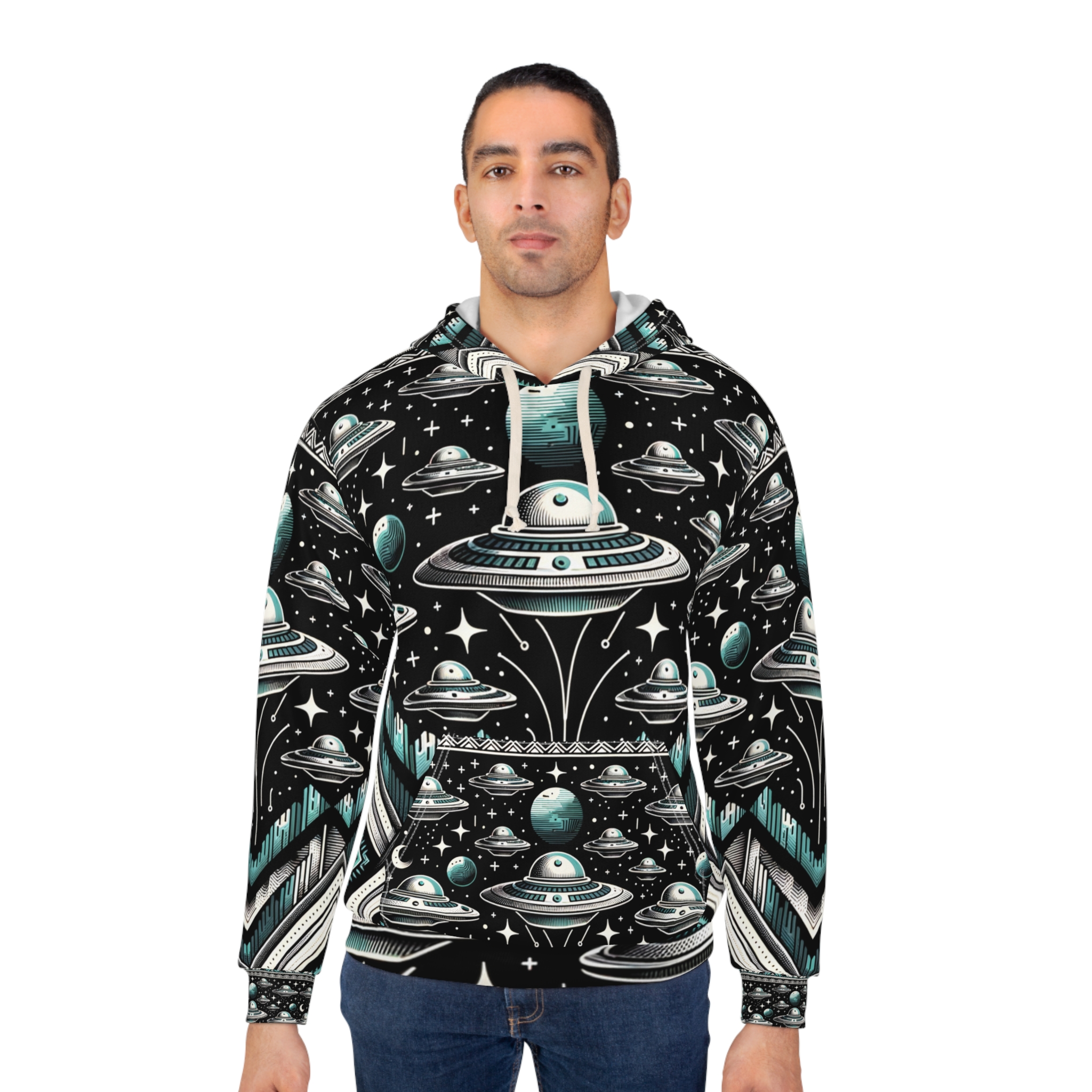 Heavy Fleet Turquoise UFO Hoodie - Image 4