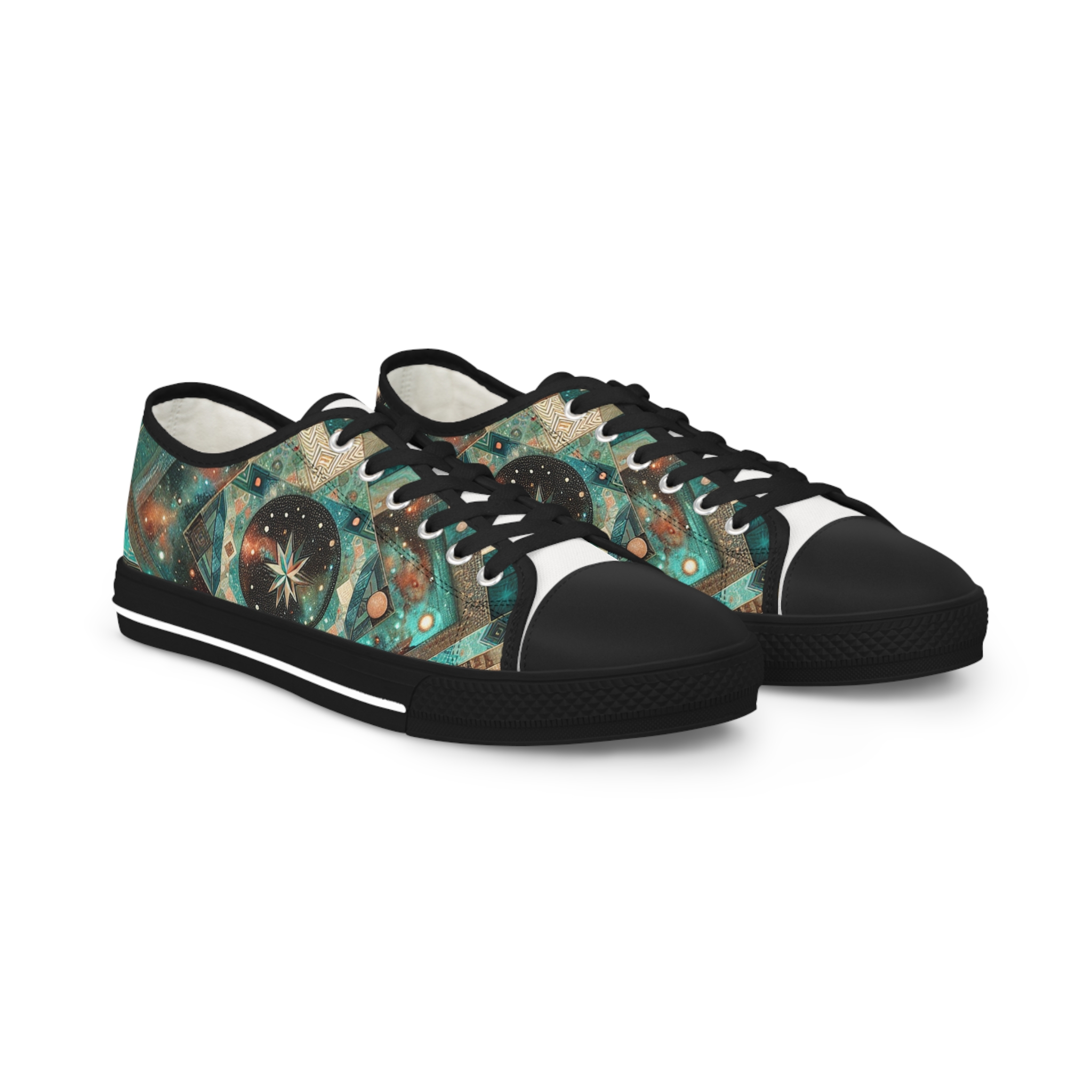 Turquoisian Zephyria - Men's Lowtop Sneakers