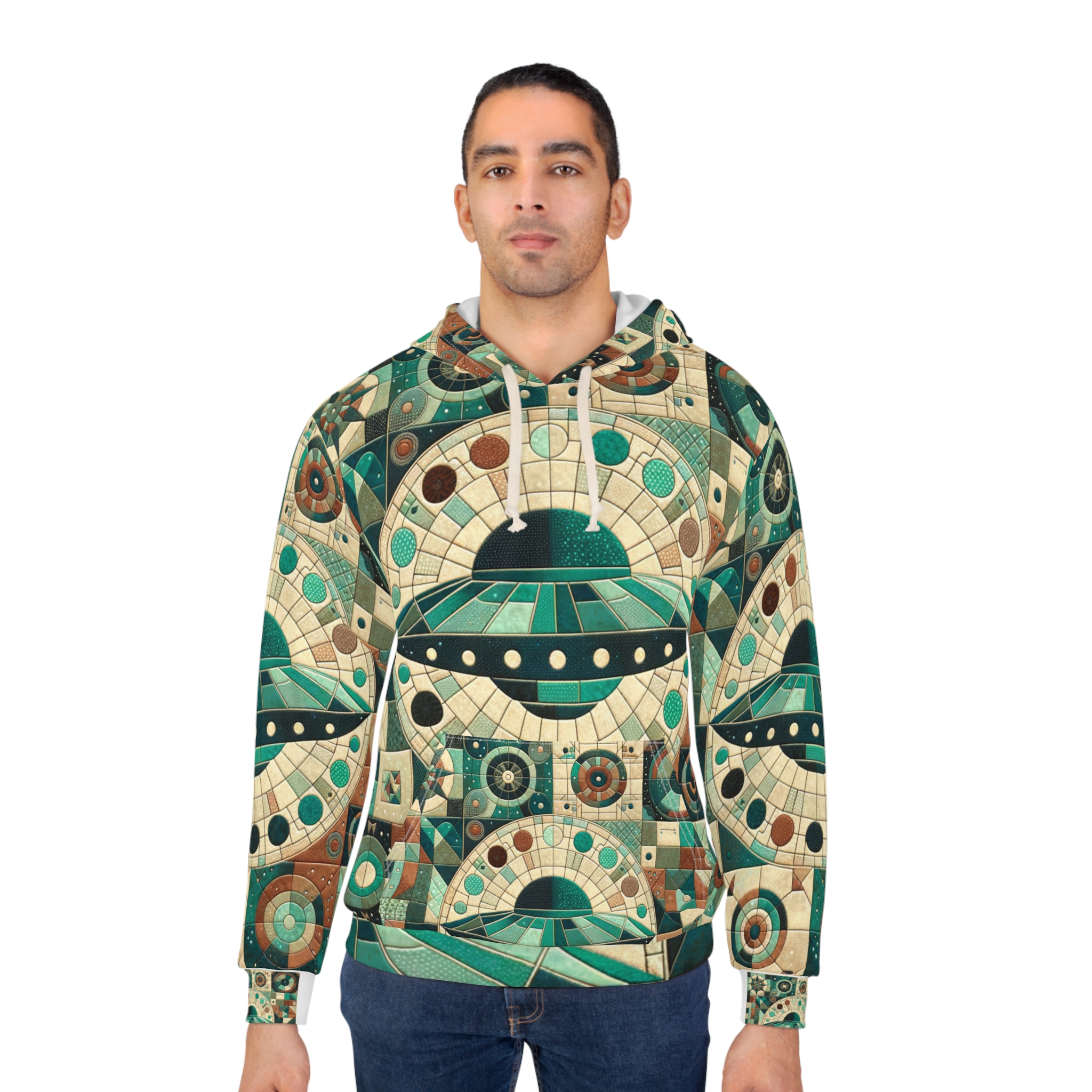 Galactic Voyager UFO Hoodie - Unisex Pullover - Image 4