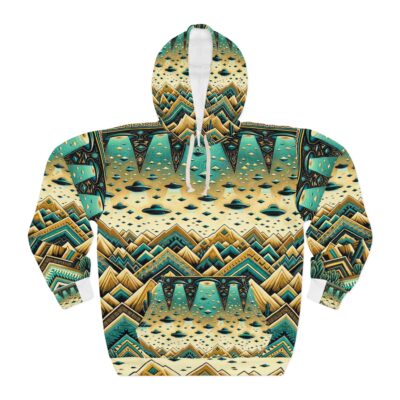 Abstract Desert Foothills Turquoise UFO Hoodie