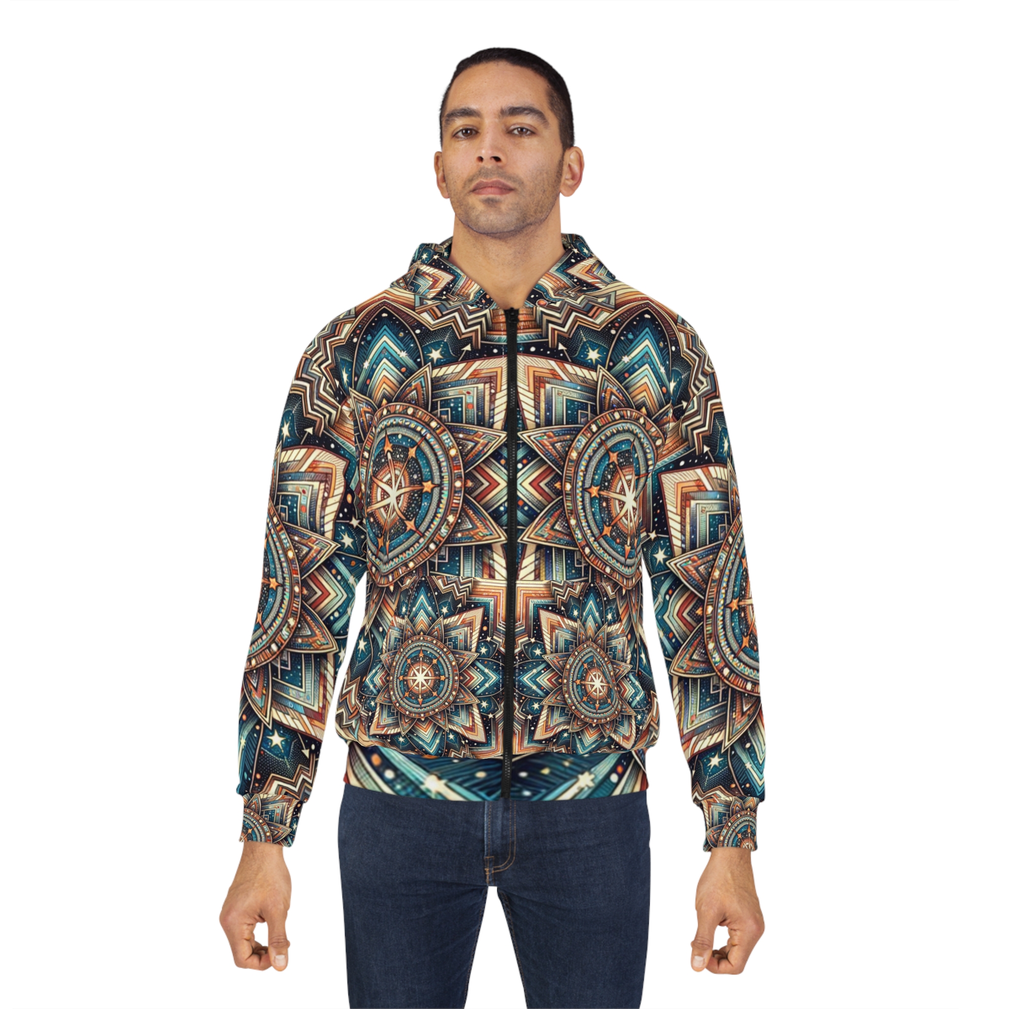 Zara Starbeam Hoodie — Tan Mandala - Image 4