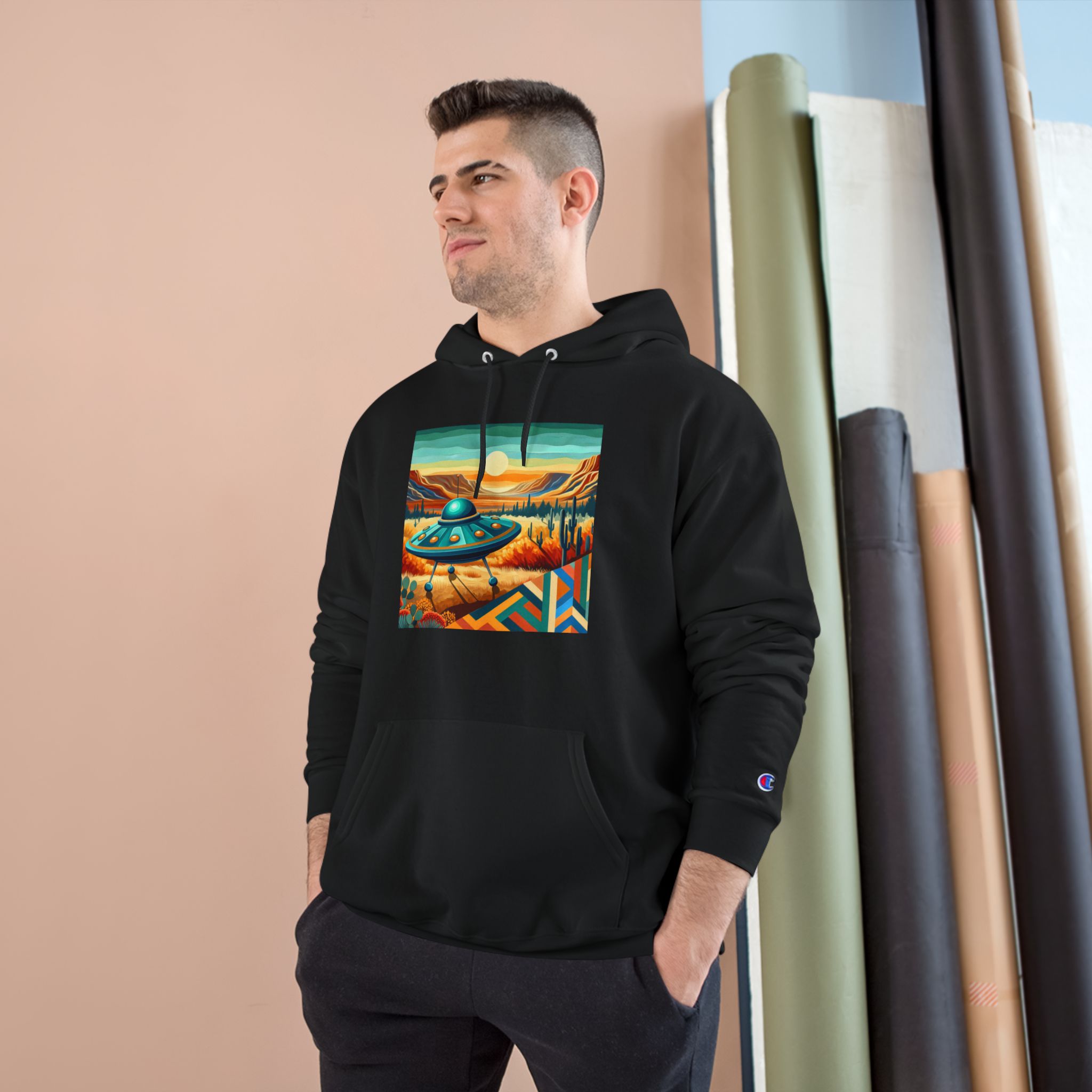 Roswell Turquoise Hoodie — Verde Flats - Image 3