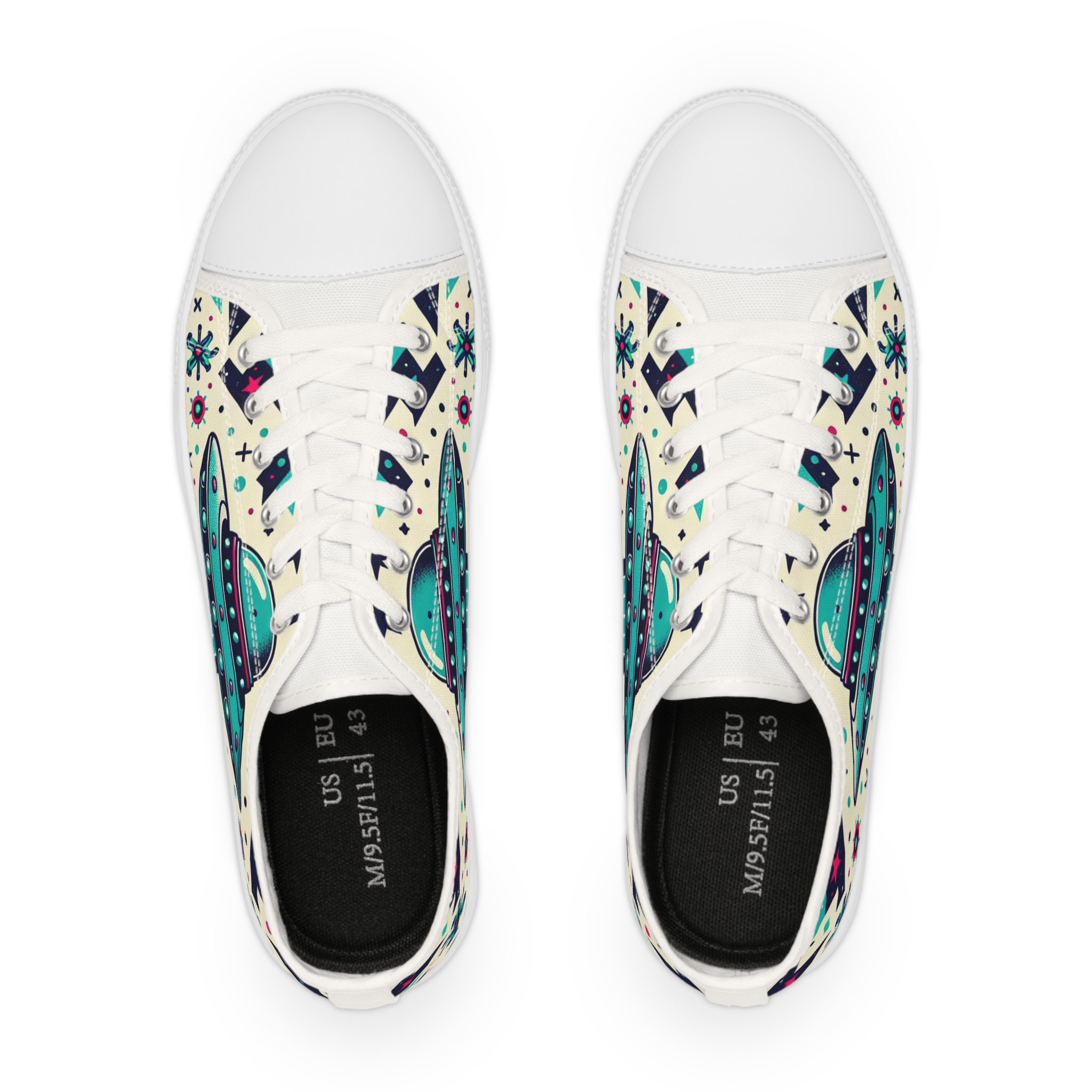 Turq Xenolite Sneakers — Folk Doodle - Image 2