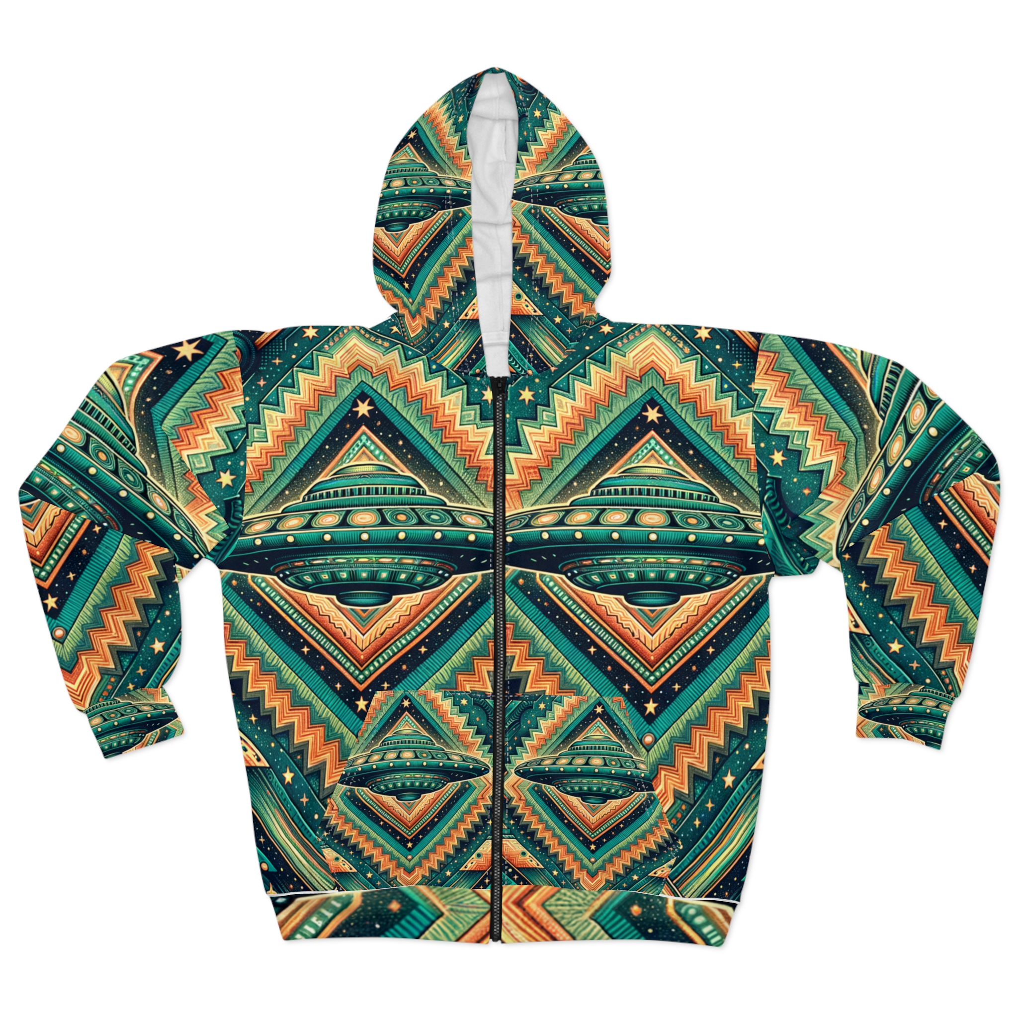 Zara Stardust Zip Hoodie — Diamond Blaze