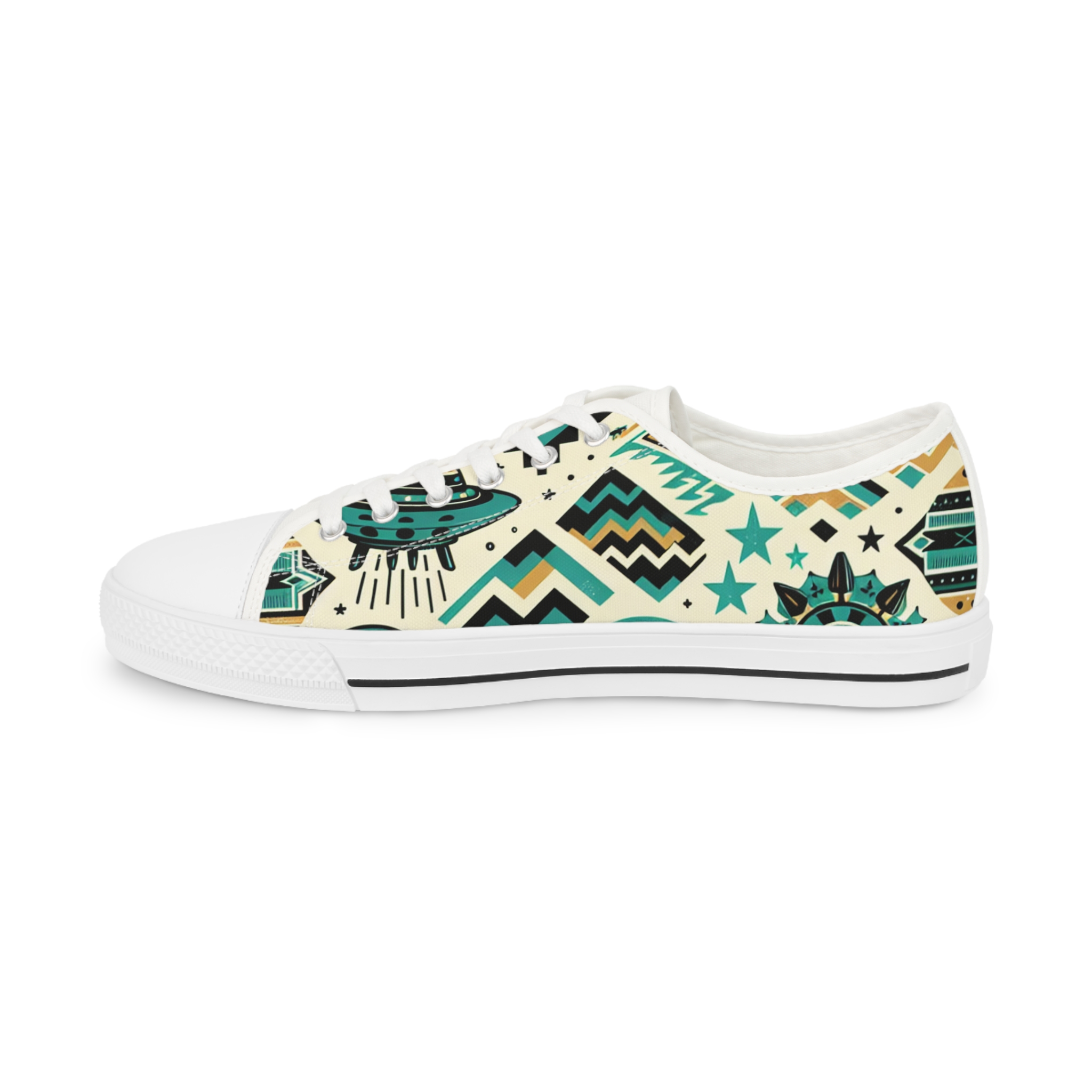 Turquoise UFO - Men's Lowtop Sneakers - Image 8