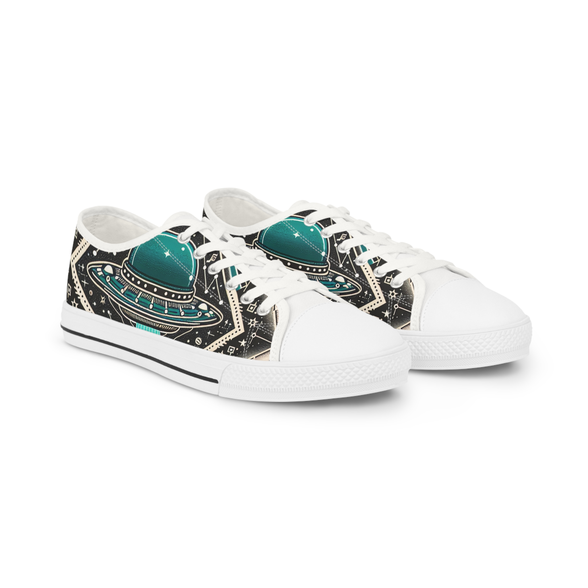 Turquoise Gallaxian - Men's Lowtop Sneakers