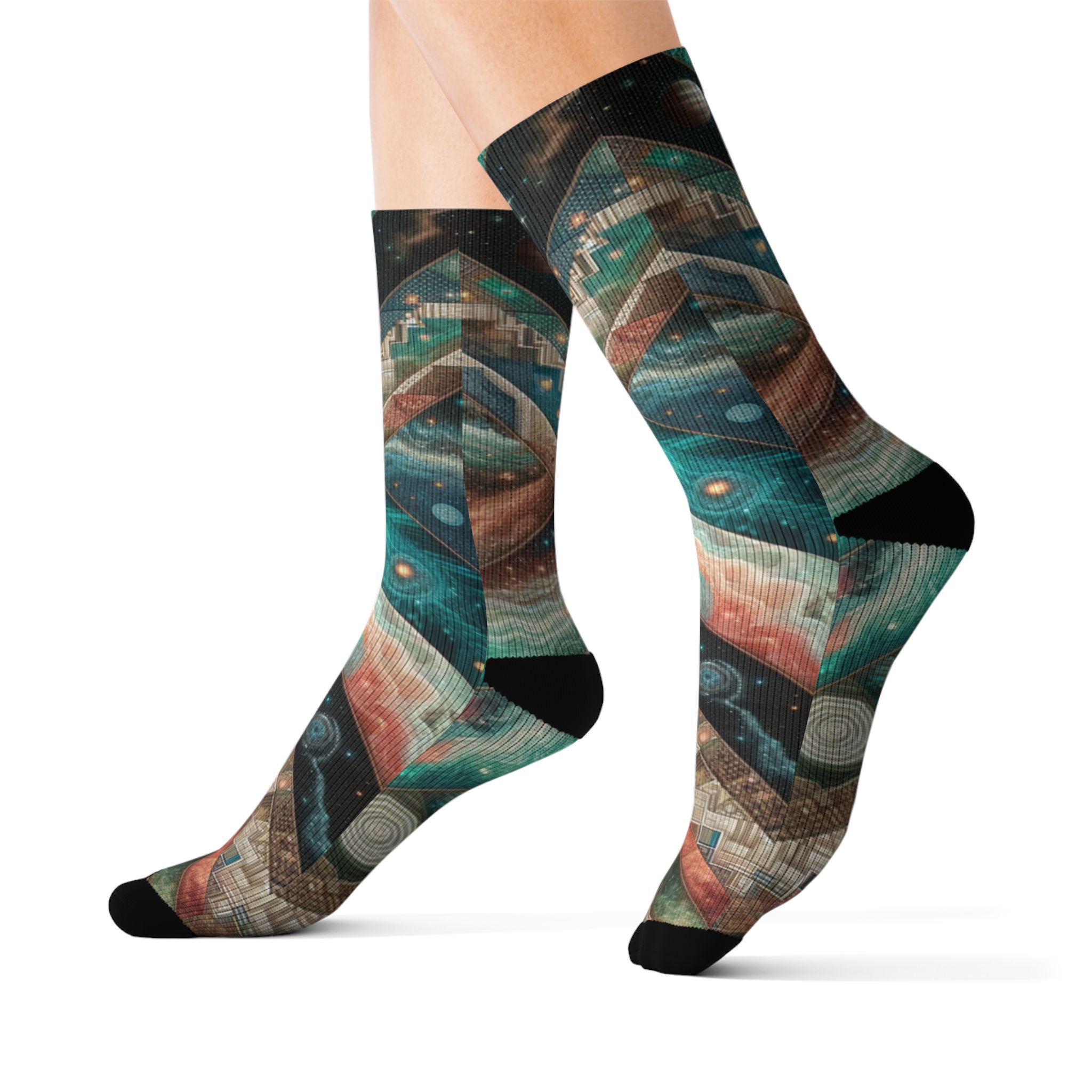 Zara Starcanyon Socks — Desert Collage