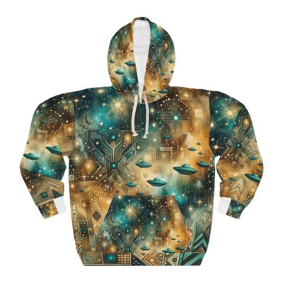 Cosmic Turquoise UFO Hoodie