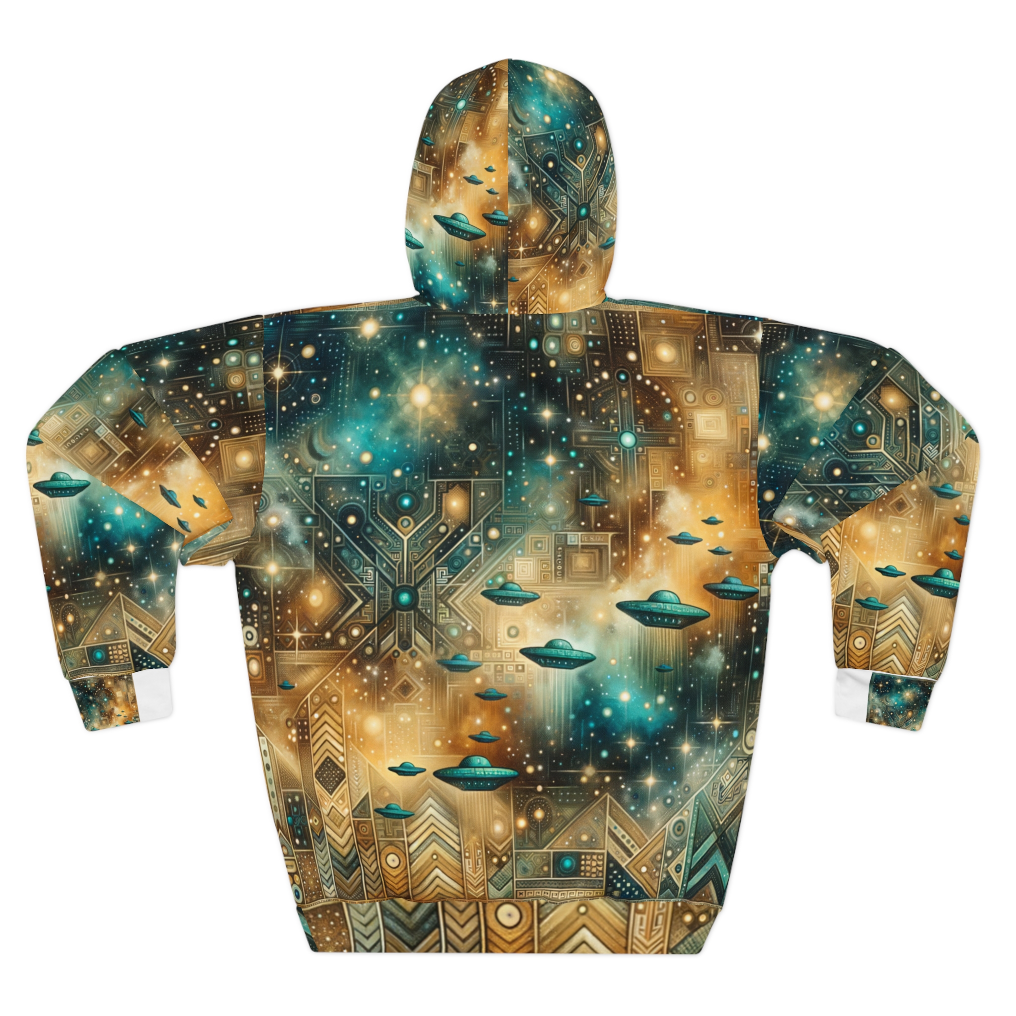 Cosmic Turquoise UFO Hoodie - Image 2