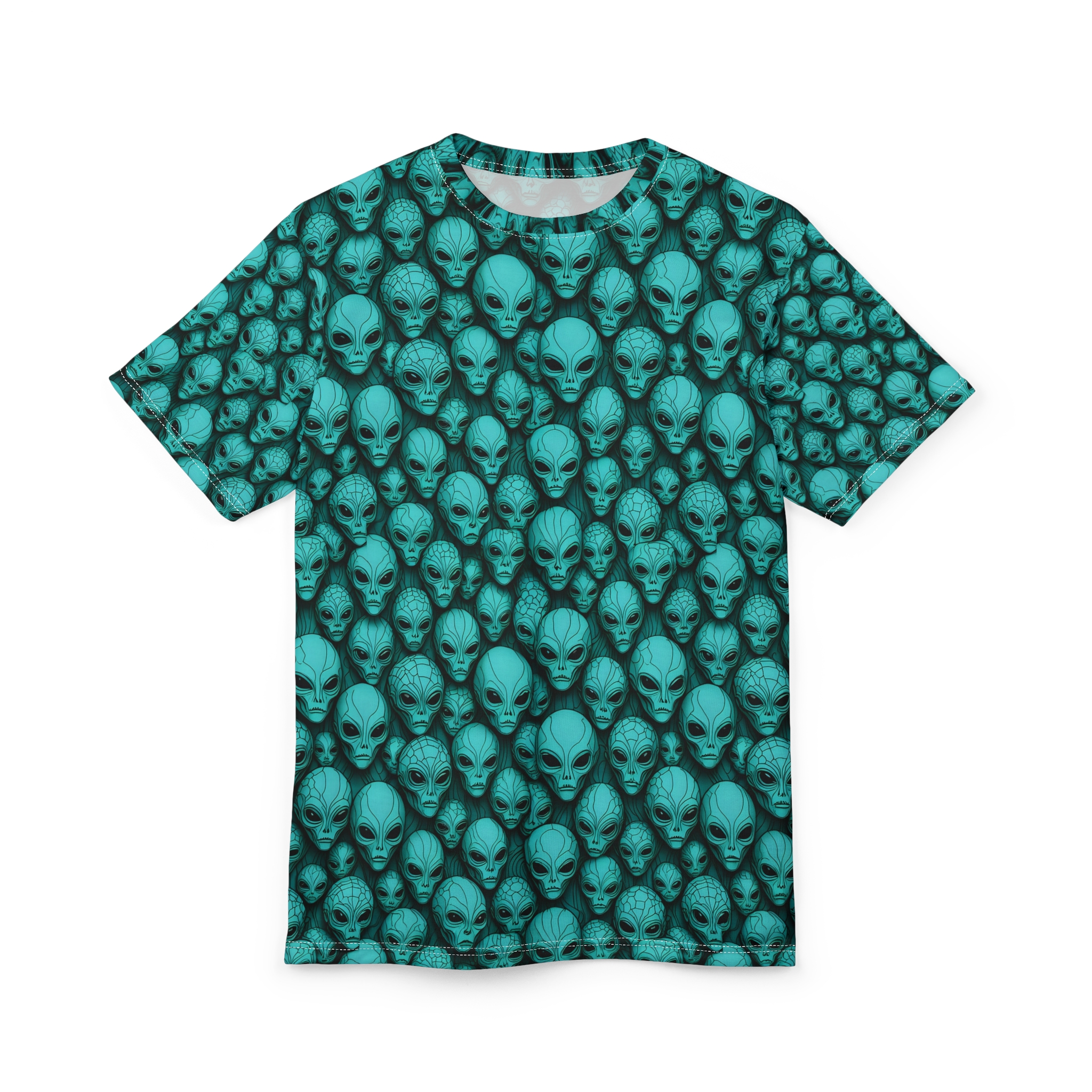 Unisex Alien Pattern Tee - Unique Sci-Fi Graphic T-Shirt for Extraterrestrial Enthusiasts - Image 2