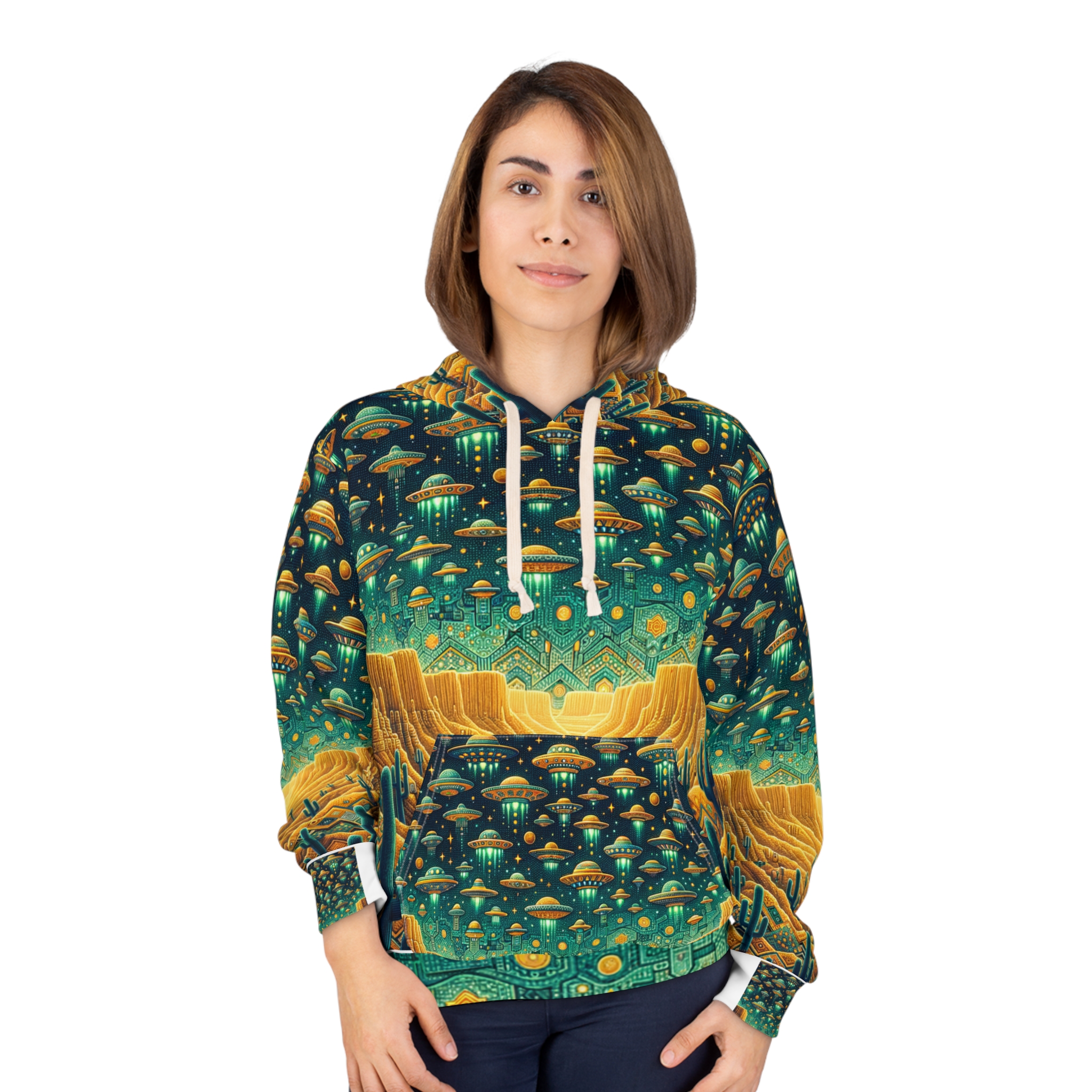 Desert Landscape UFO Hoodie - Image 3